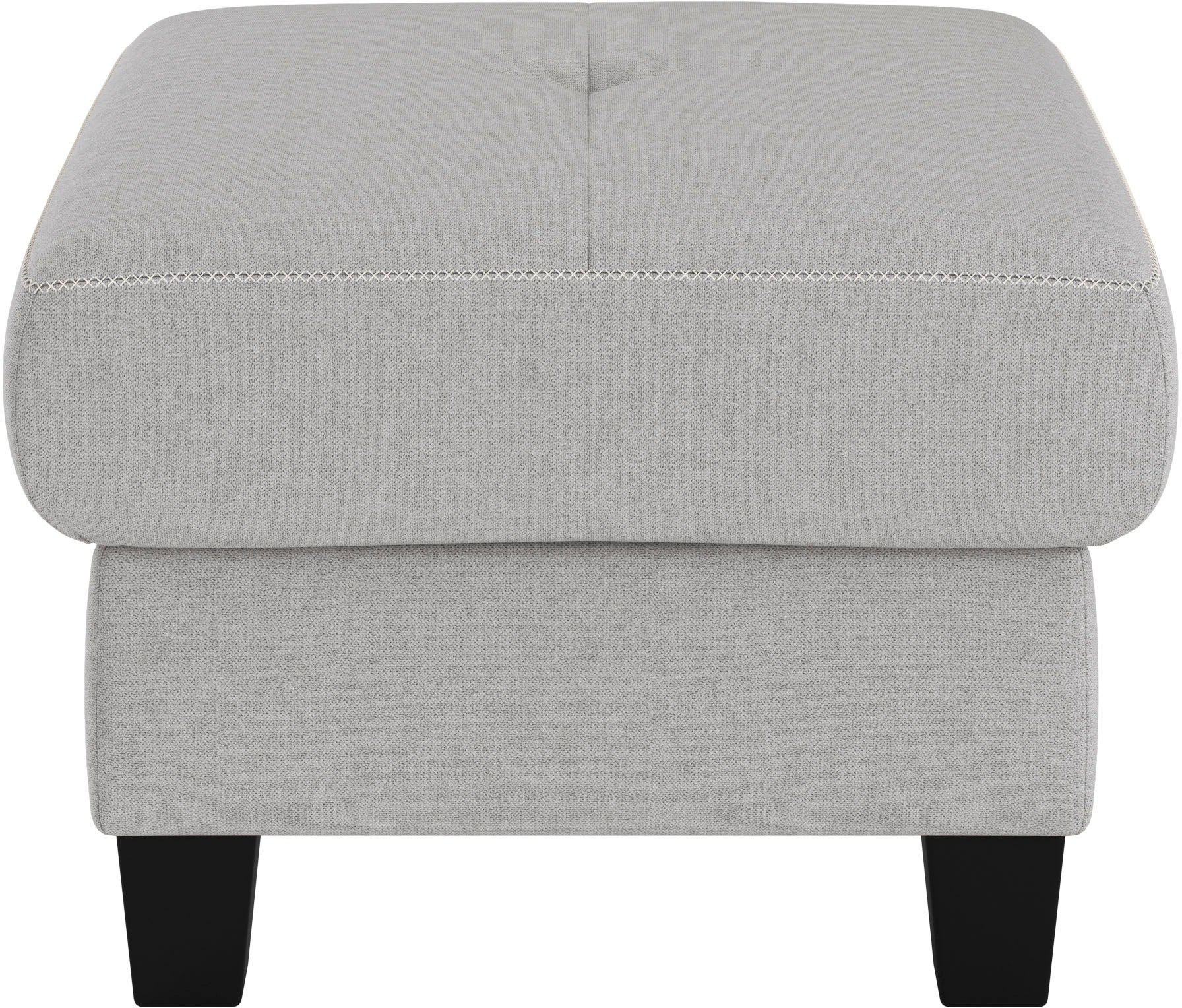 Places of Style Polsterhocker »Varese«, Kreuznaht in beige
