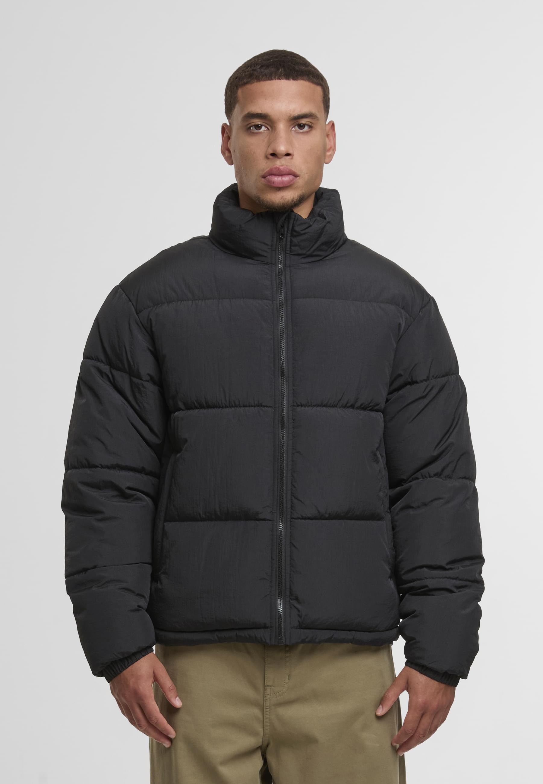 URBAN CLASSICS Winterjacke »Urban Classics Crinkle Puffer Jacket« 1 Stk. tlg. ohne Kapuze