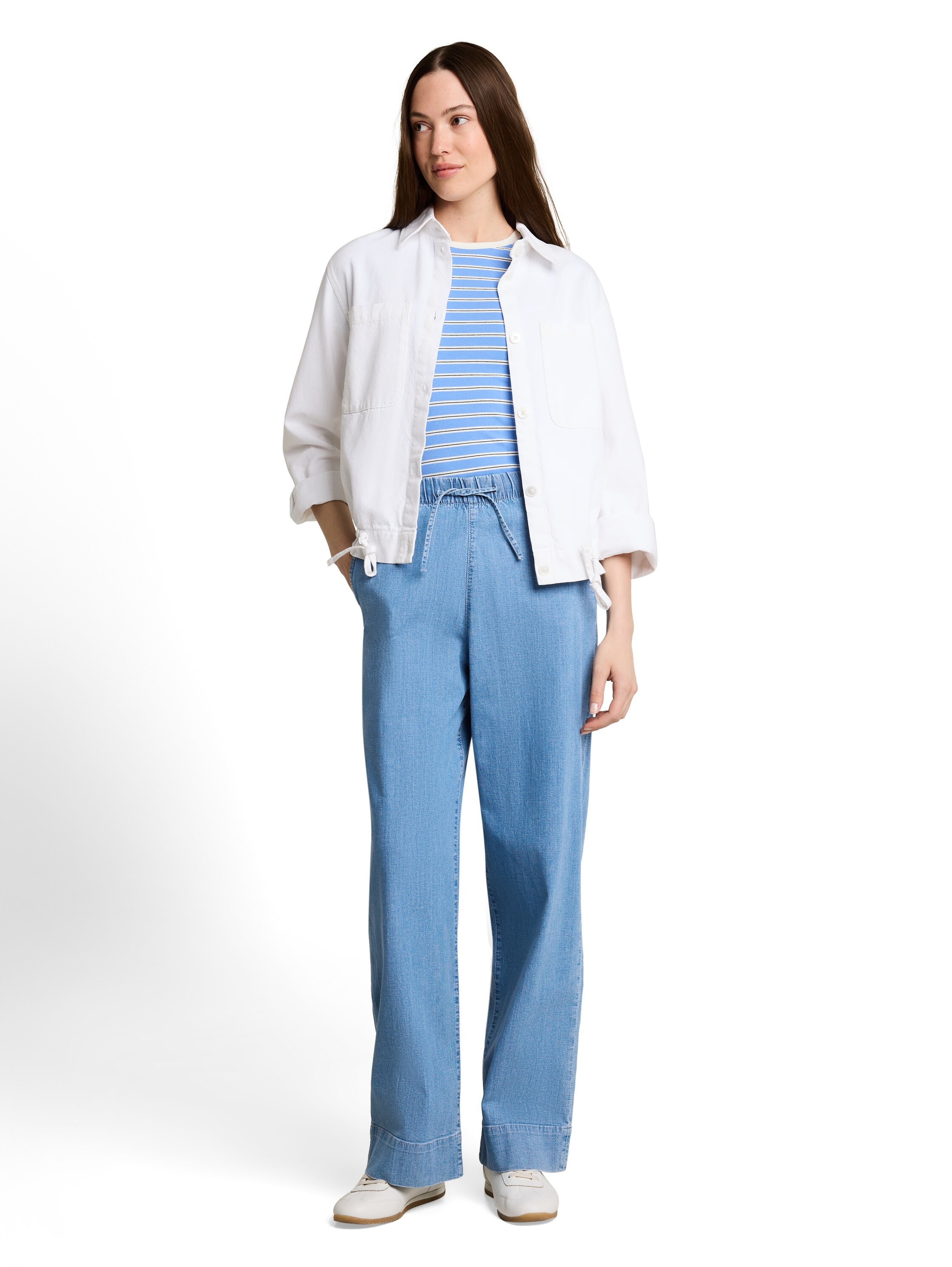 TOM TAILOR Denim Weite Jeans mit elastischem Bund