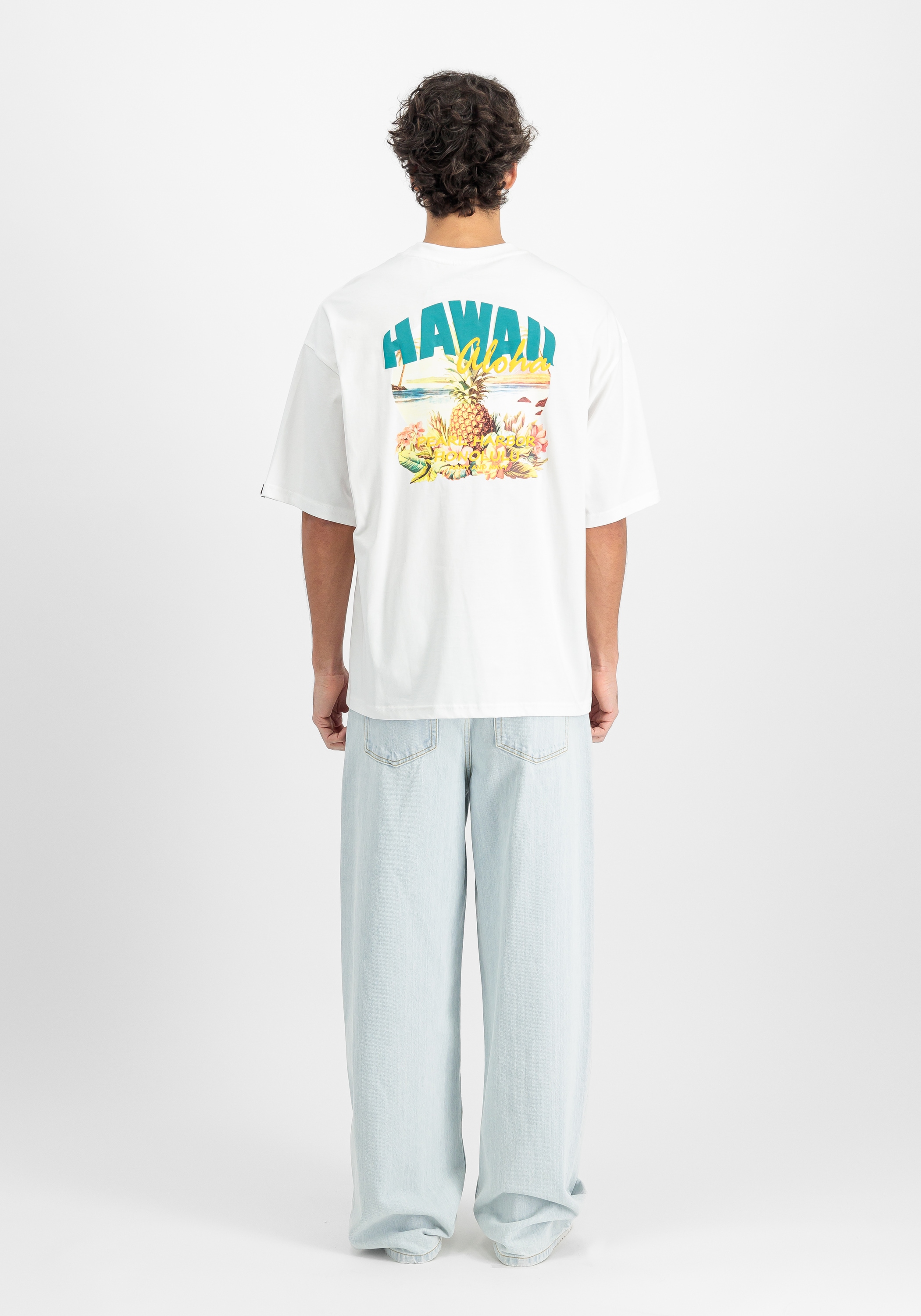 Alpha Industries T-Shirt »Alpha Industries Men - T-Shirts Hawaii Aloha Backprint T-Shirt«