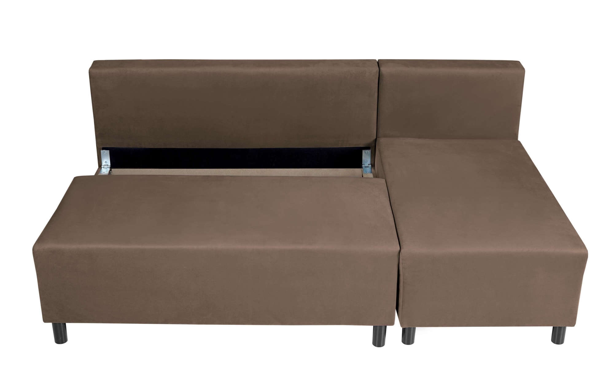 INOSIGN Ecksofa »IWALANI, Schlafsofa mit Bettkasten, Recamiere beidseitig montierbar«, L-Form, B/T/H 199/135/83 cm, Struktur weich & Velvet