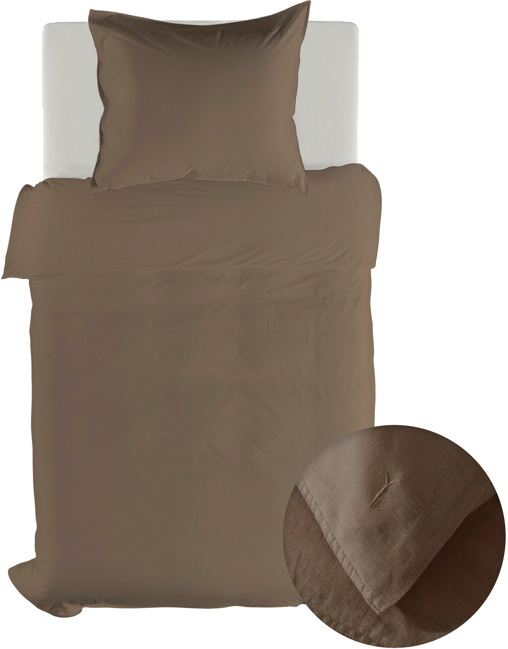 YELLOW Bettwäsche »Suite-Saint-Tropez« 2 Stk. tlg. Bettwäsche aus 55% Leine günstig online kaufen