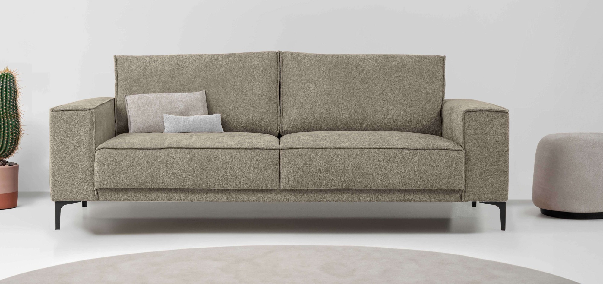 Places of Style 3-Sitzer »3er Sofa Oland, Struktur, Flachgewebe, Luxus-Micr günstig online kaufen