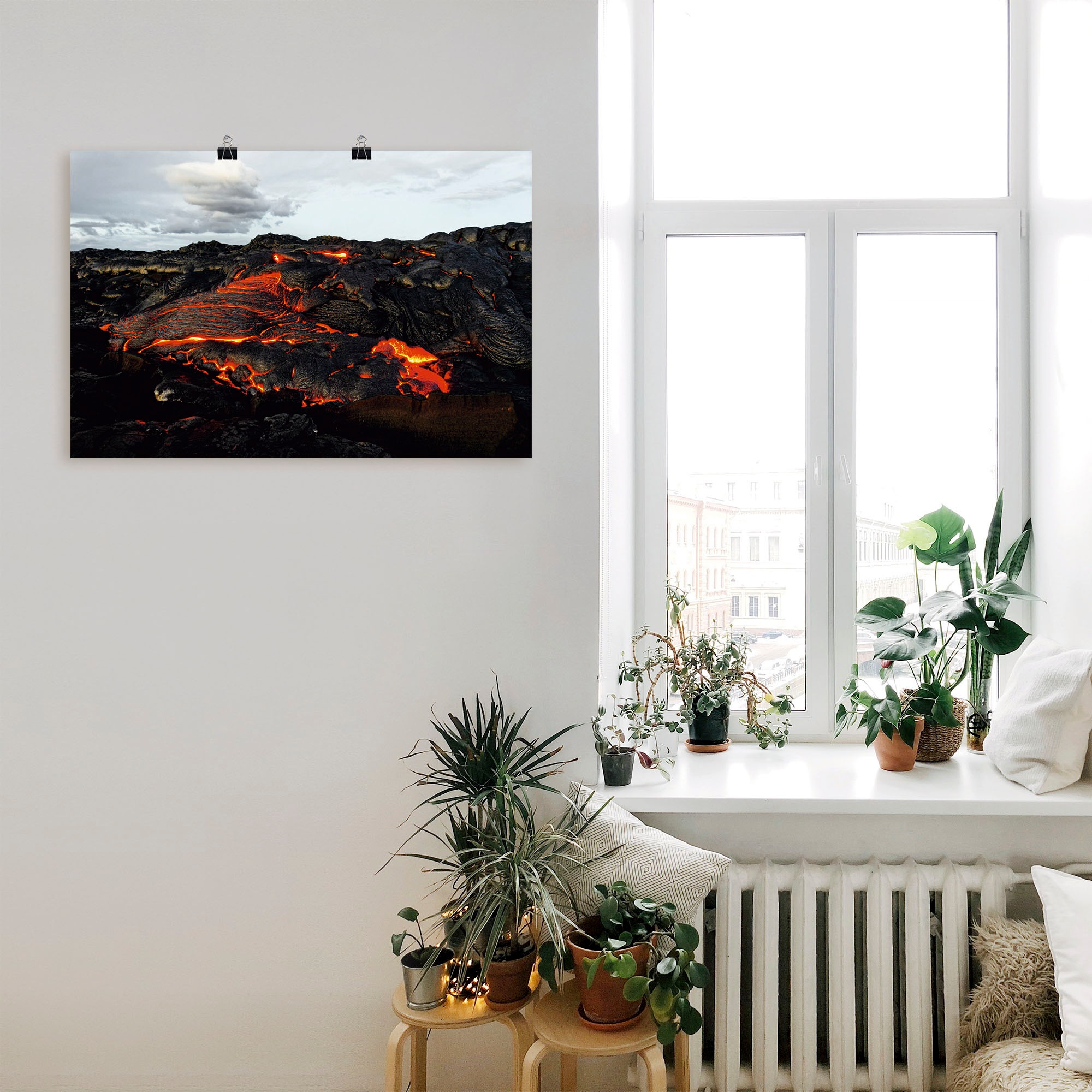 Artland Wandbild »Hawaii Lava tritt aus einer Erdspalte«, Amerika, (1 St.), als Alubild, Leinwandbild, Wandaufkleber oder Poster in versch. Größen