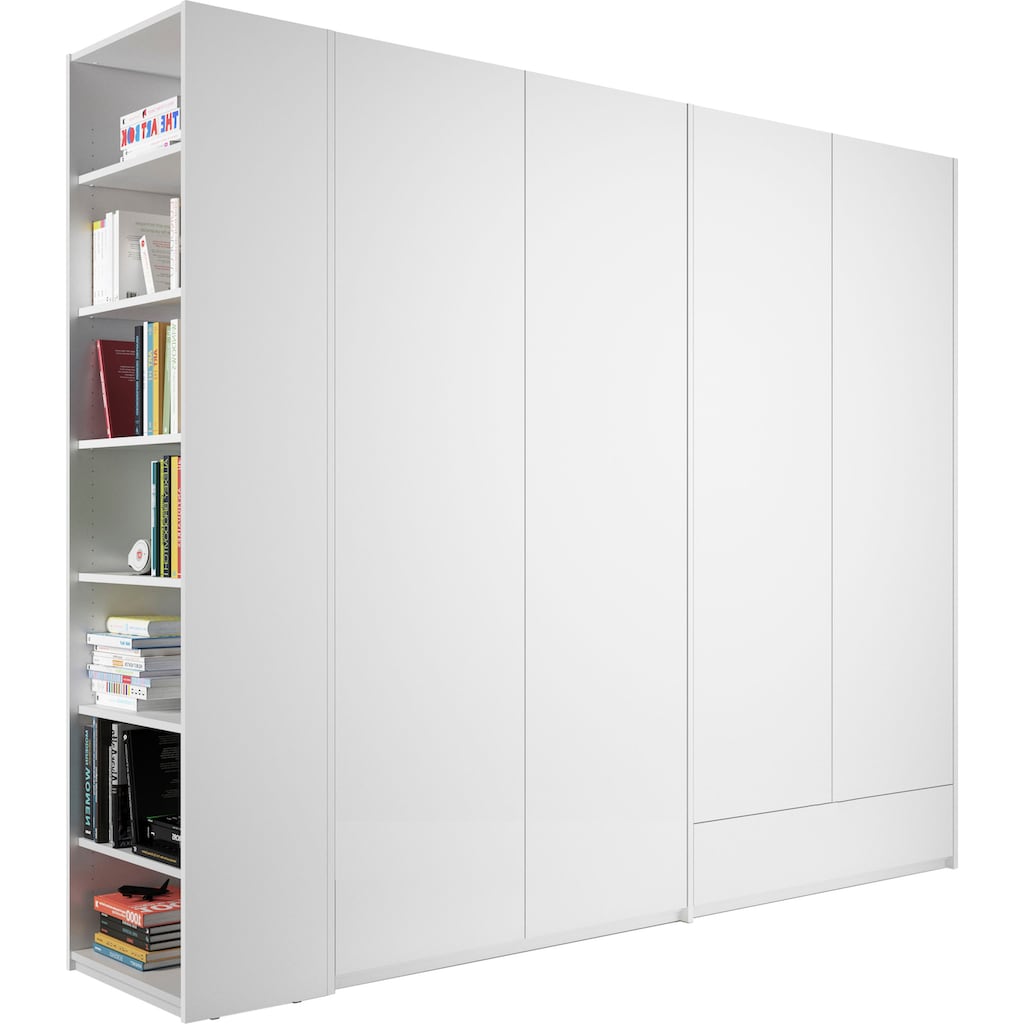 Müller SMALL LIVING Drehtürenschrank »Modular Plus Variante 8«, Schublade, Anbauregal wahlweise rechts oder links montierbar