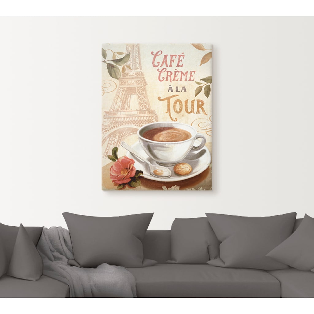 Artland Leinwandbild »Kaffee in Europa II«, Getränke, (1 St.), auf Keilrahmen gespannt