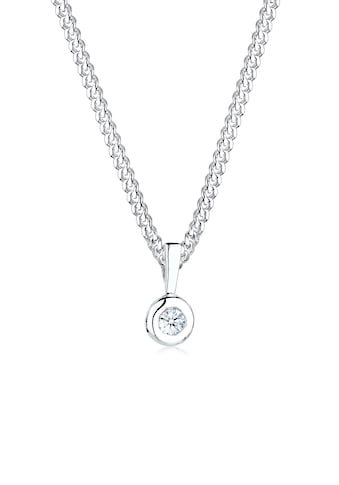 Elli DIAMONDS Collierkettchen »Kreis Solitär Rund Diamant (0.03 ct.) 925 Silber« kaufen