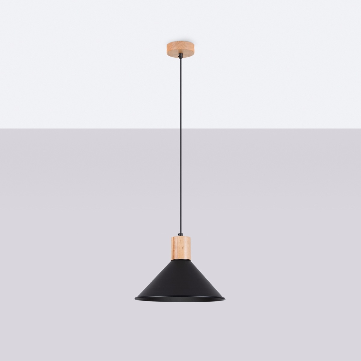 SOLLUX lighting Pendelleuchte »Pendelleuchte JAGA Schwarz«, 1 flammig, Leuc günstig online kaufen