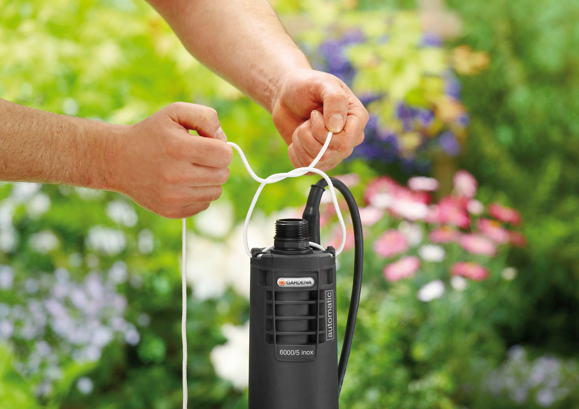 GARDENA Tiefbrunnenpumpe »6000/5 inox automatic, 1499-20«, 6000 l/h max. Fördermenge