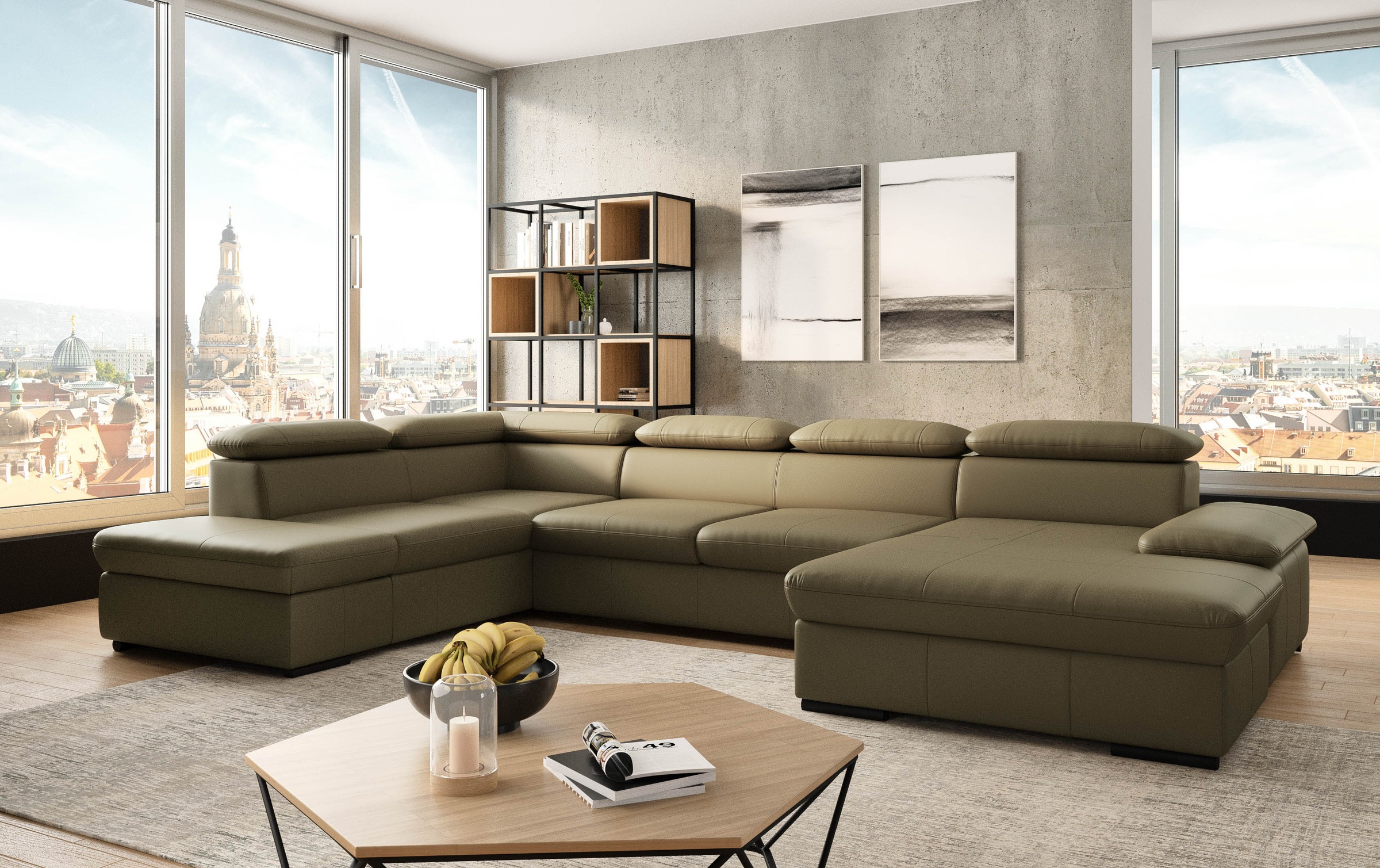 sit&more Wohnlandschaft »Alcudia U-Form« wahlweise mit Bettfunktion günstig online kaufen