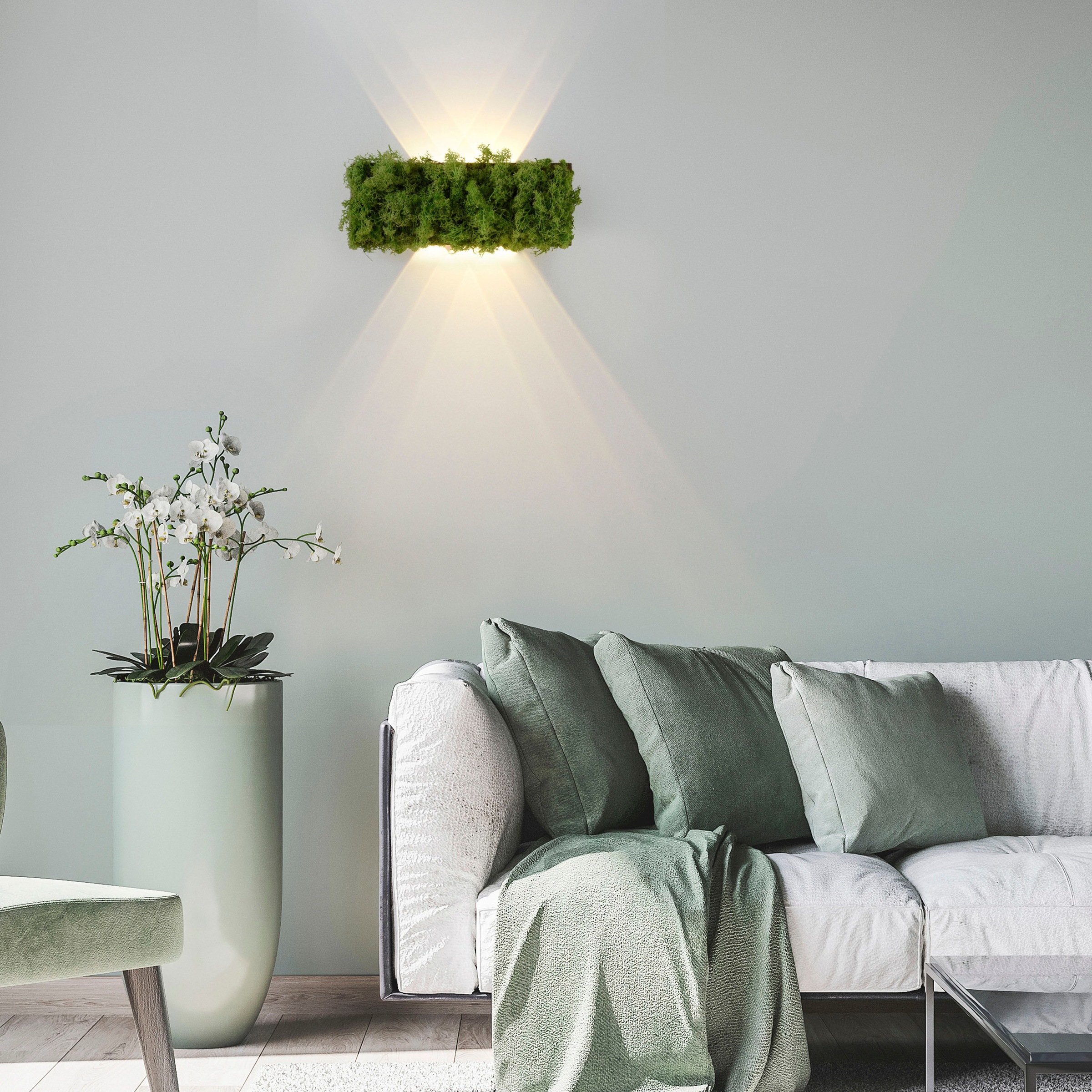 JUST LIGHT Wandleuchte »GREEN CARL«, 6 flammig günstig online kaufen