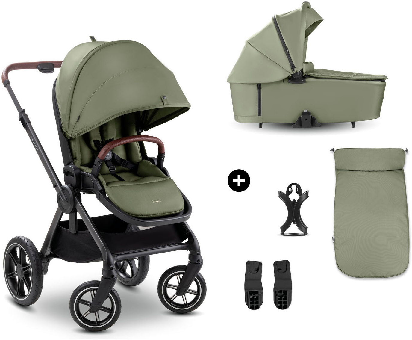 HAUCK Kombi-Kinderwagen »Comfort N Care« 22 kg Belastbarkeit bis 22 kg olive