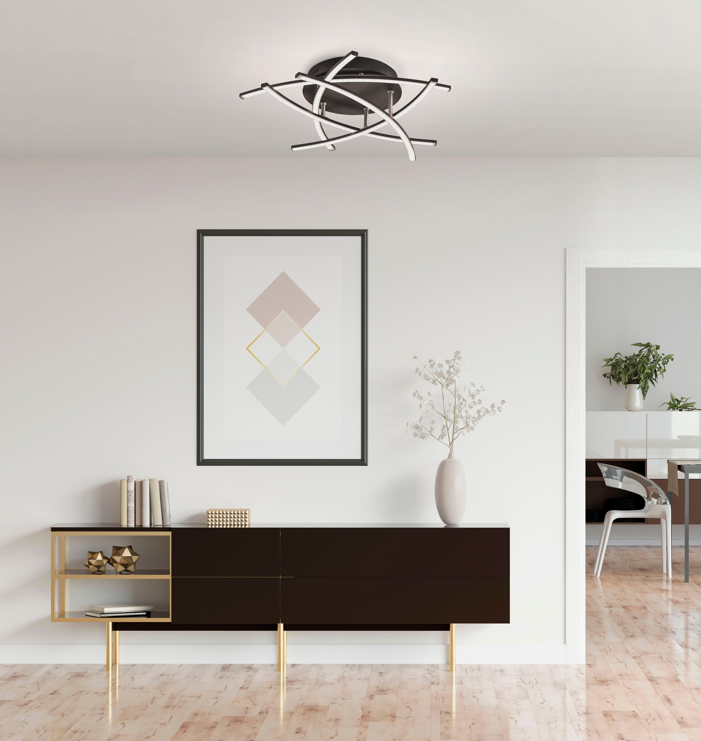 FISCHER & HONSEL LED Deckenleuchte »Cross TW« LED-Modul 1 Stk. Neutralweiß günstig online kaufen