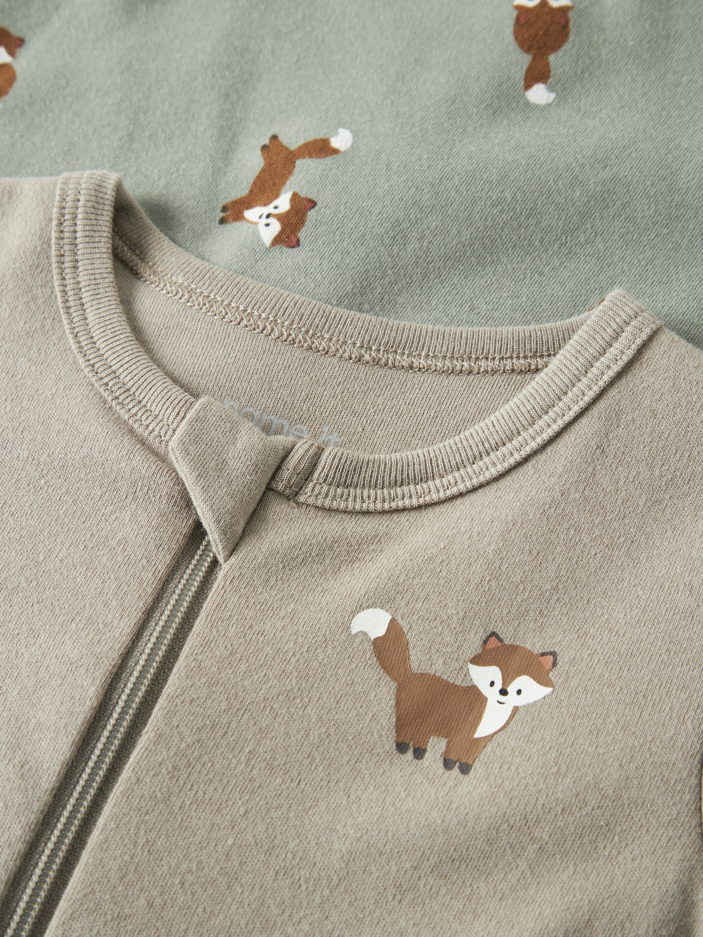 Name It Schlafanzug »NBMNIGHTSUIT 2P ZIP FF FOX NOOS« Packung, 2 tlg.