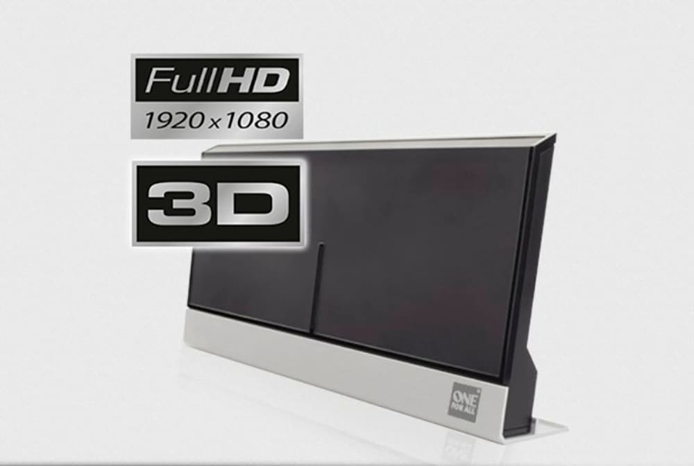 One for All Innenantenne »SV 9385-5G« DVB-T | DVB-T2 | UKW für Innenbereich Verstärkung 47 dB Alu STAND Antenne 5G black