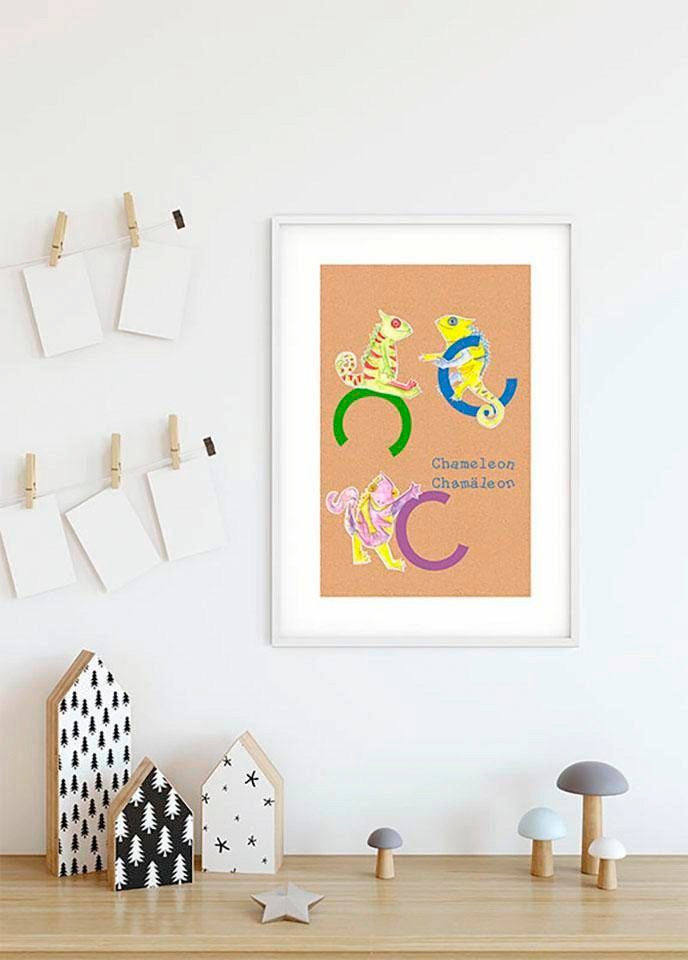 Komar Bild »ABC Animal C« Buchstaben 1 Stk. tlg. Wandbild zur Dekoration - ohne Rahmen