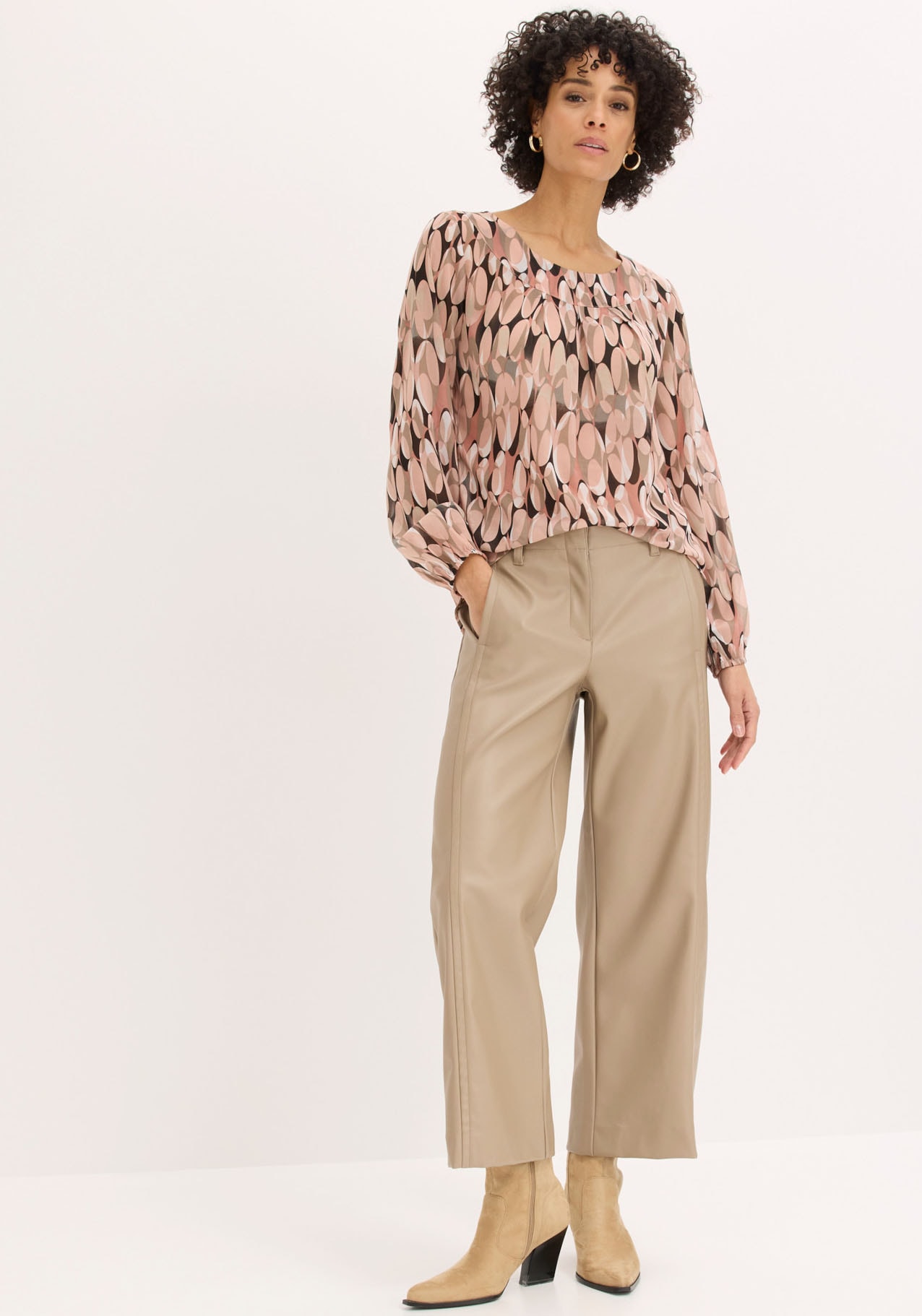 bonprix Tunika figurumspielende Passform, mit langem Arm, aus Polyester