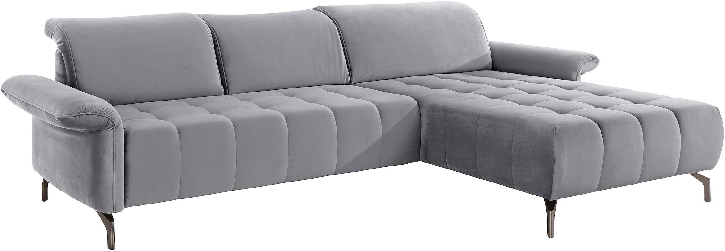 INOSIGN Ecksofa »Fresh L-Form«, Federkern, wahlweise Kopfteilverstellung und motorischer Vorziehsitz