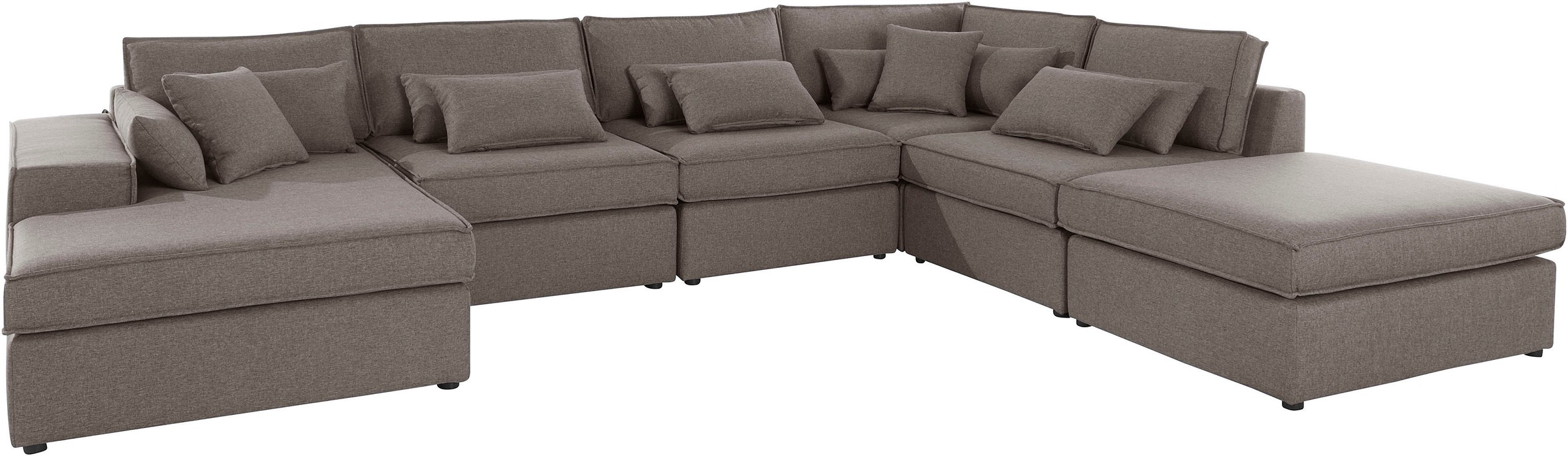 RAUM.ID Wohnlandschaft »Florid U-Form« 6 Teile, bestehend aus Modulen, viel günstig online kaufen