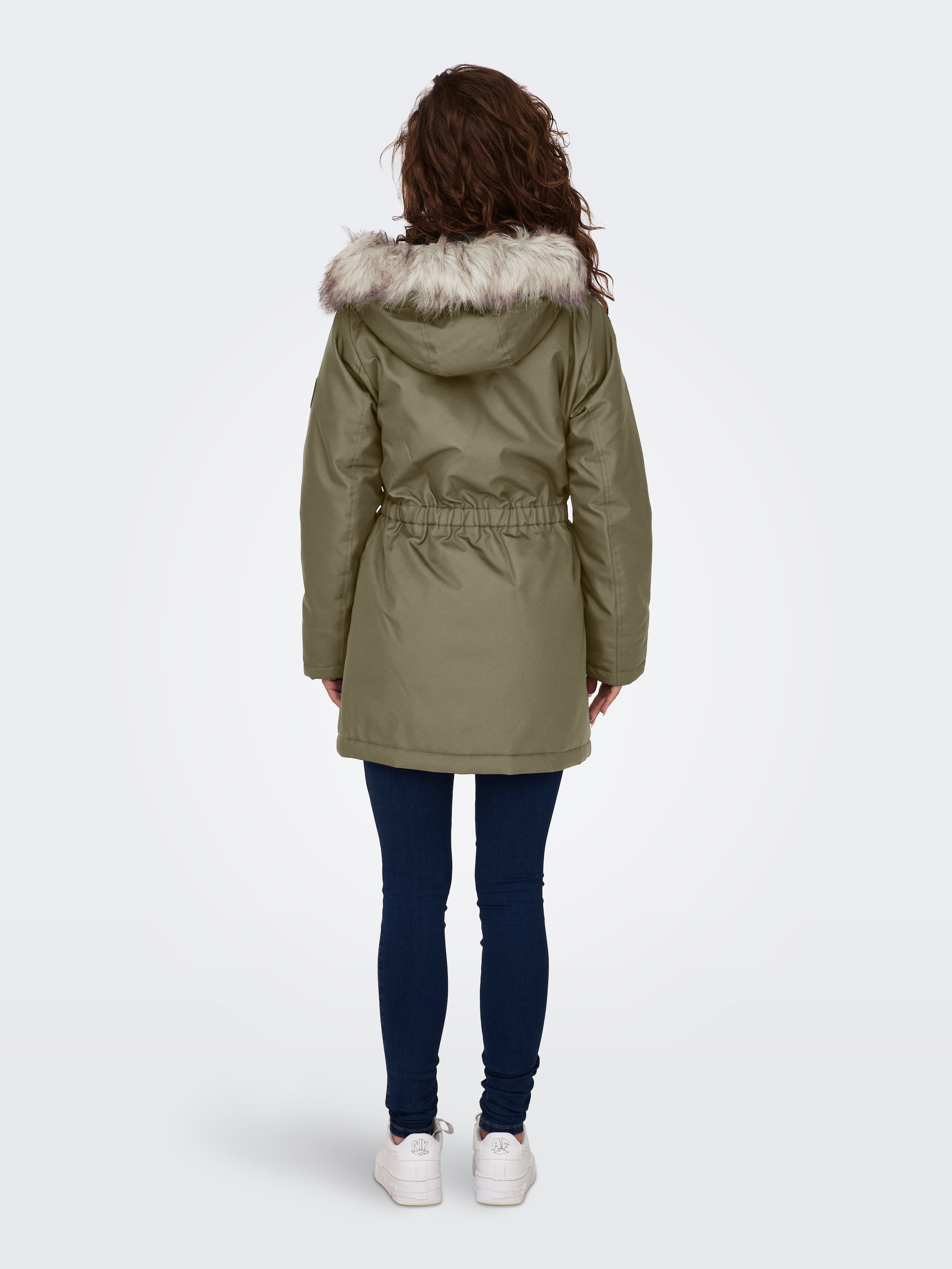 ONLY Parka »ONLIRIS FUR WINTER PARKA LIFE CC OTW«, mit Kapuze, mit verdeckter Knopfleiste