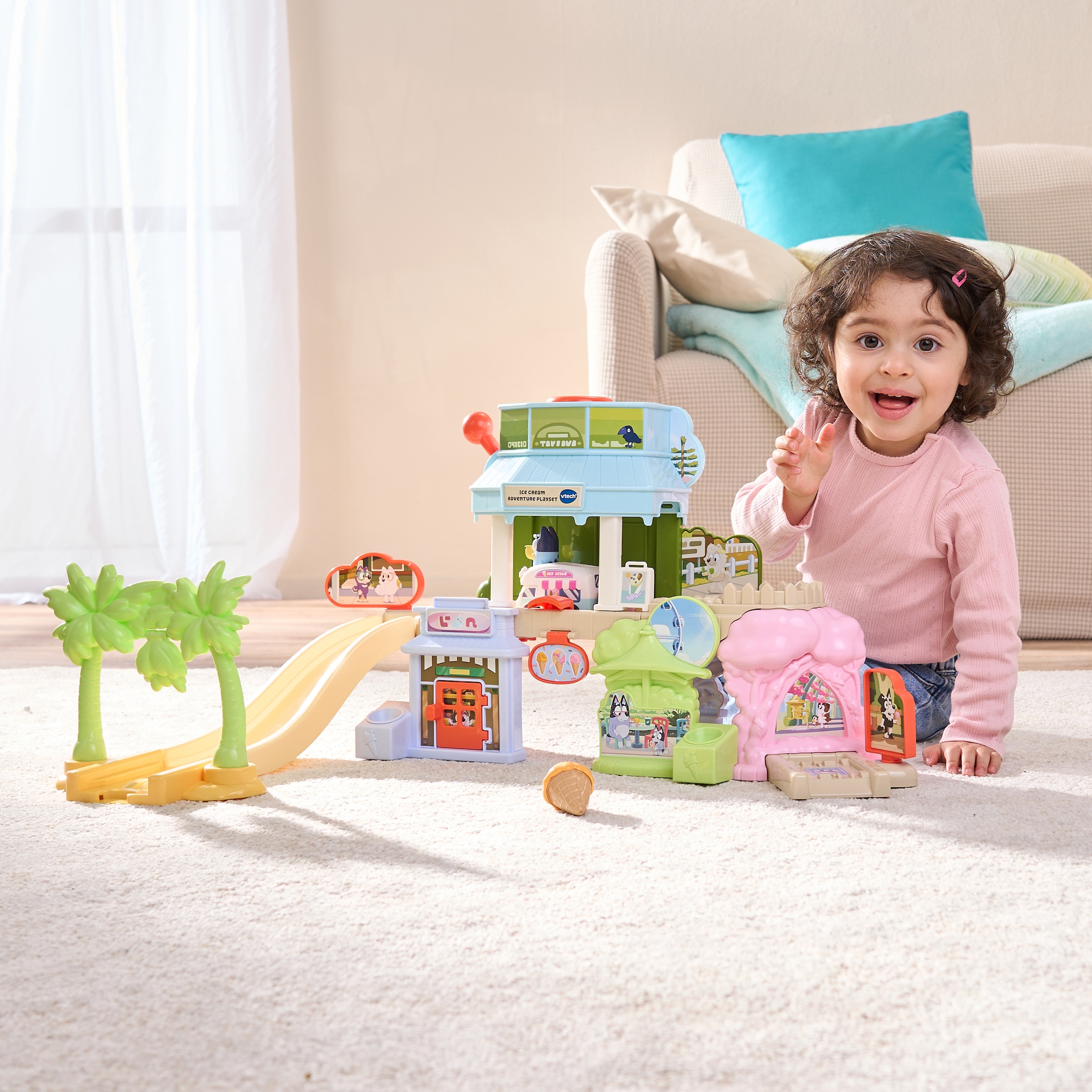 Vtech® Spielwelt »Tut Tut Baby Flitzer - Blueys Eisdiele« inklusive Eiswagen