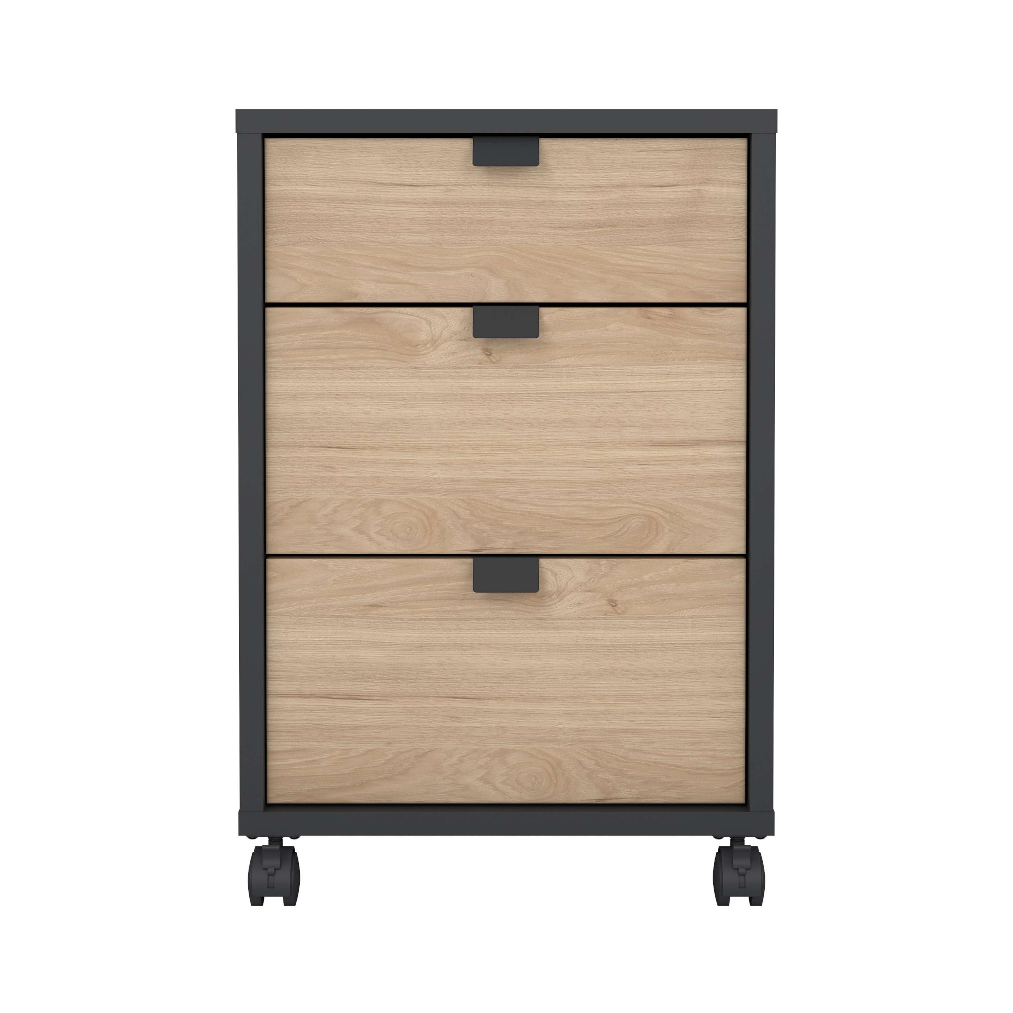 INOSIGN Rollcontainer »Sign Rollwagen Rollschrank verschiebarer Transportbehälter,«, Zweifarbiges Design, 3 Schubladen, verschiebbar, Höhe 60 cm