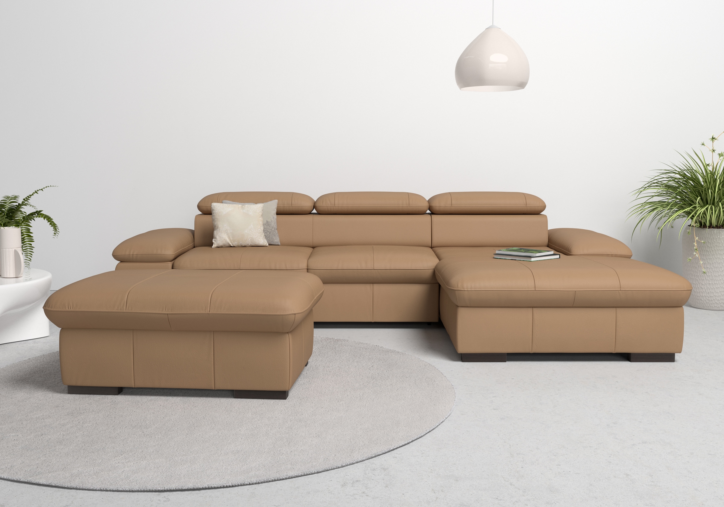 Home affaire Ecksofa »Alberto L-Form«, mit Kopfteilverstellung, wahlweise mit Bettfunktion