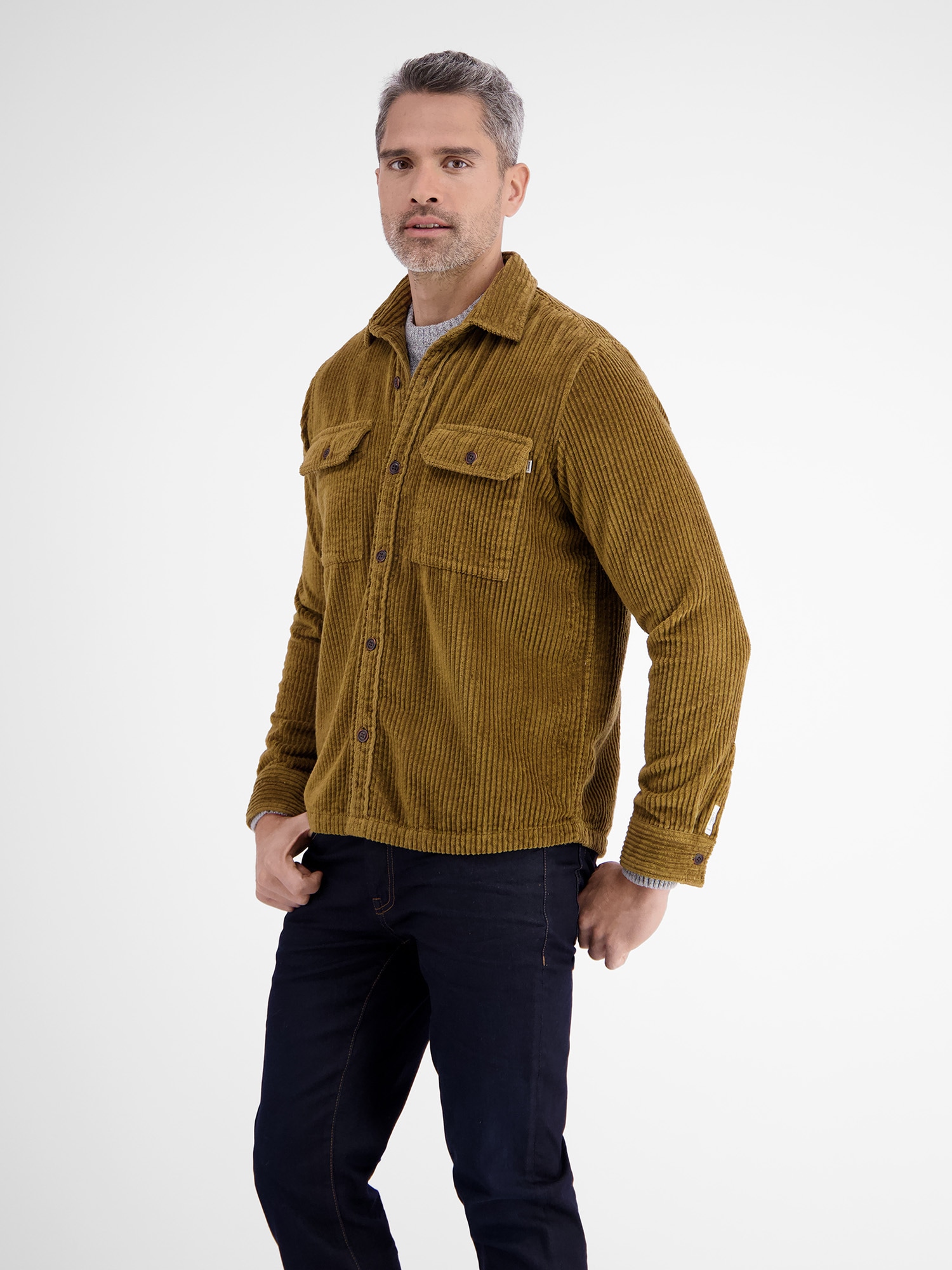 LERROS Hemdjacke »LERROS Cord-Hemdjacke«, ohne Kapuze