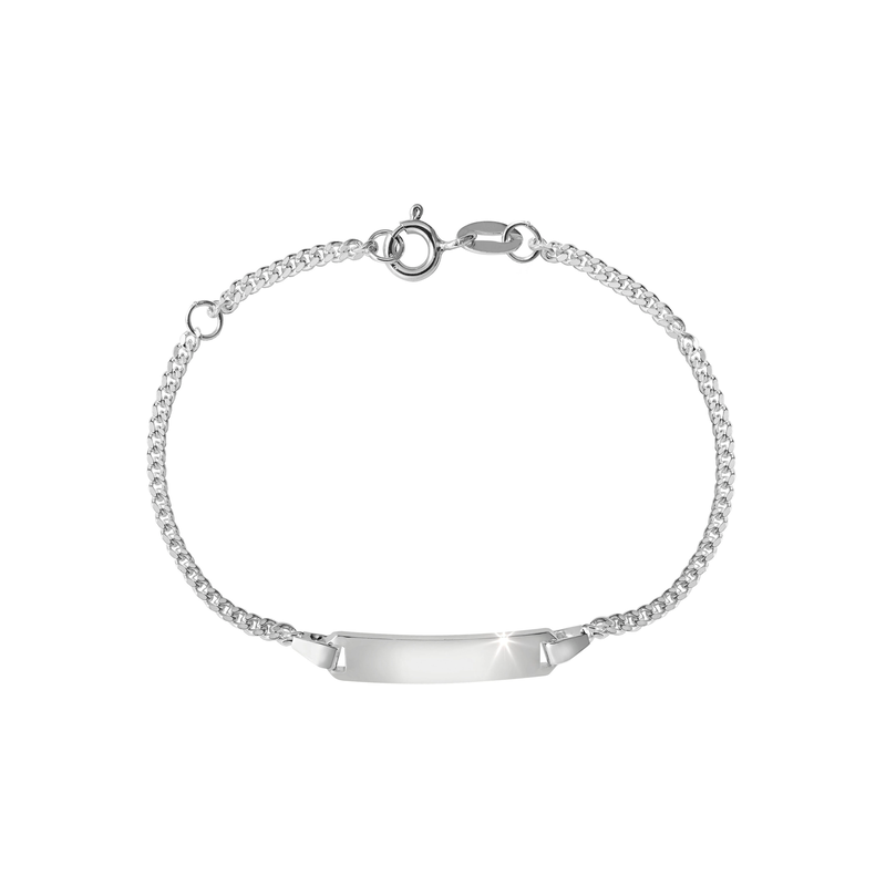 FIRETTI Armband »Schmuck Geschenk Silber 925 Armschmuck Armkette Panzerkette« Made in Germany silberfarben 16 Klassisches Armband mit Ident Platte