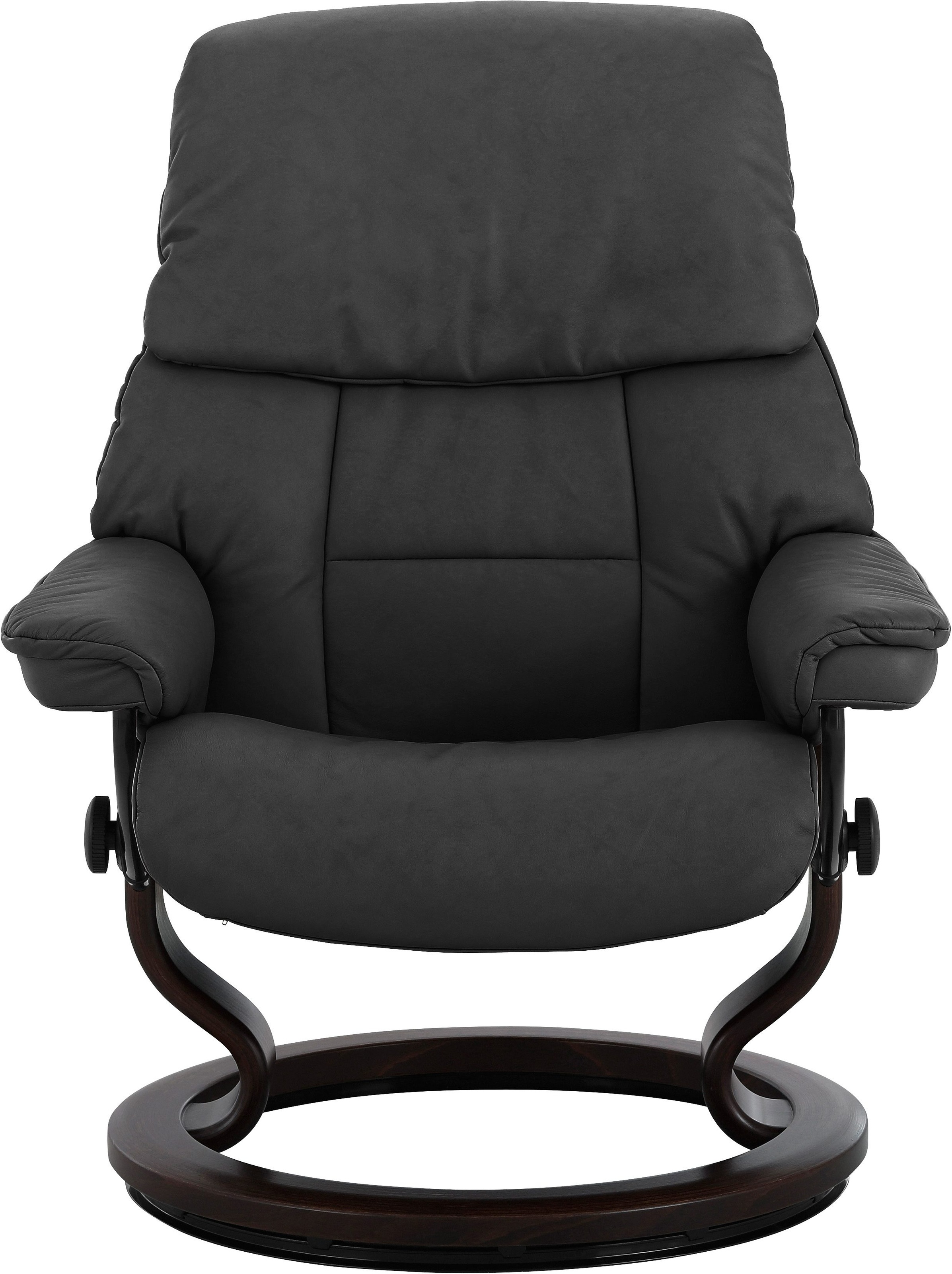 Stressless® Relaxsessel »Ruby«, (Set, Relaxsessel mit Hocker), mit Classic Base, Größe M, Gestell Eiche, Wenge, Braun & Schwarz