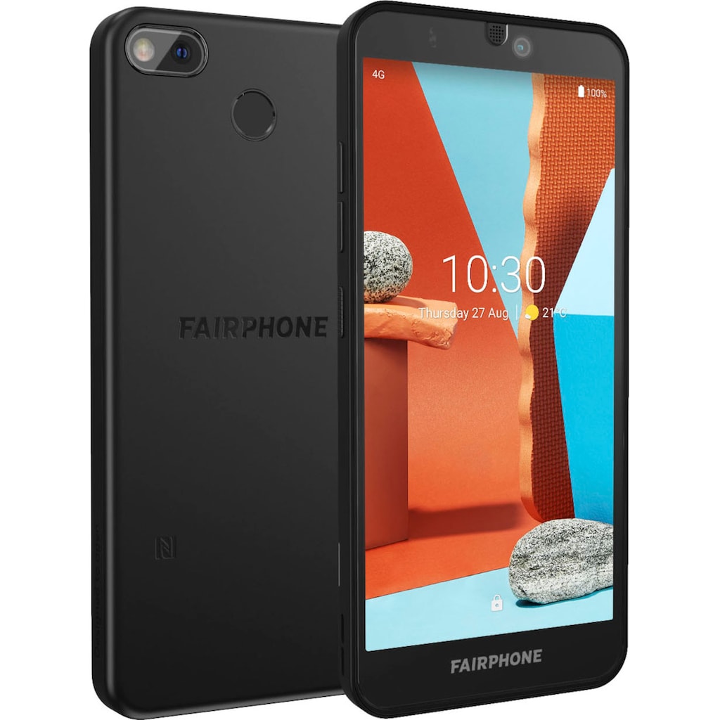 Fairphone Smartphone »3+«, schwarz, 14,3 cm/5,65 Zoll, 64 GB Speicherplatz, 48 MP Kamera
