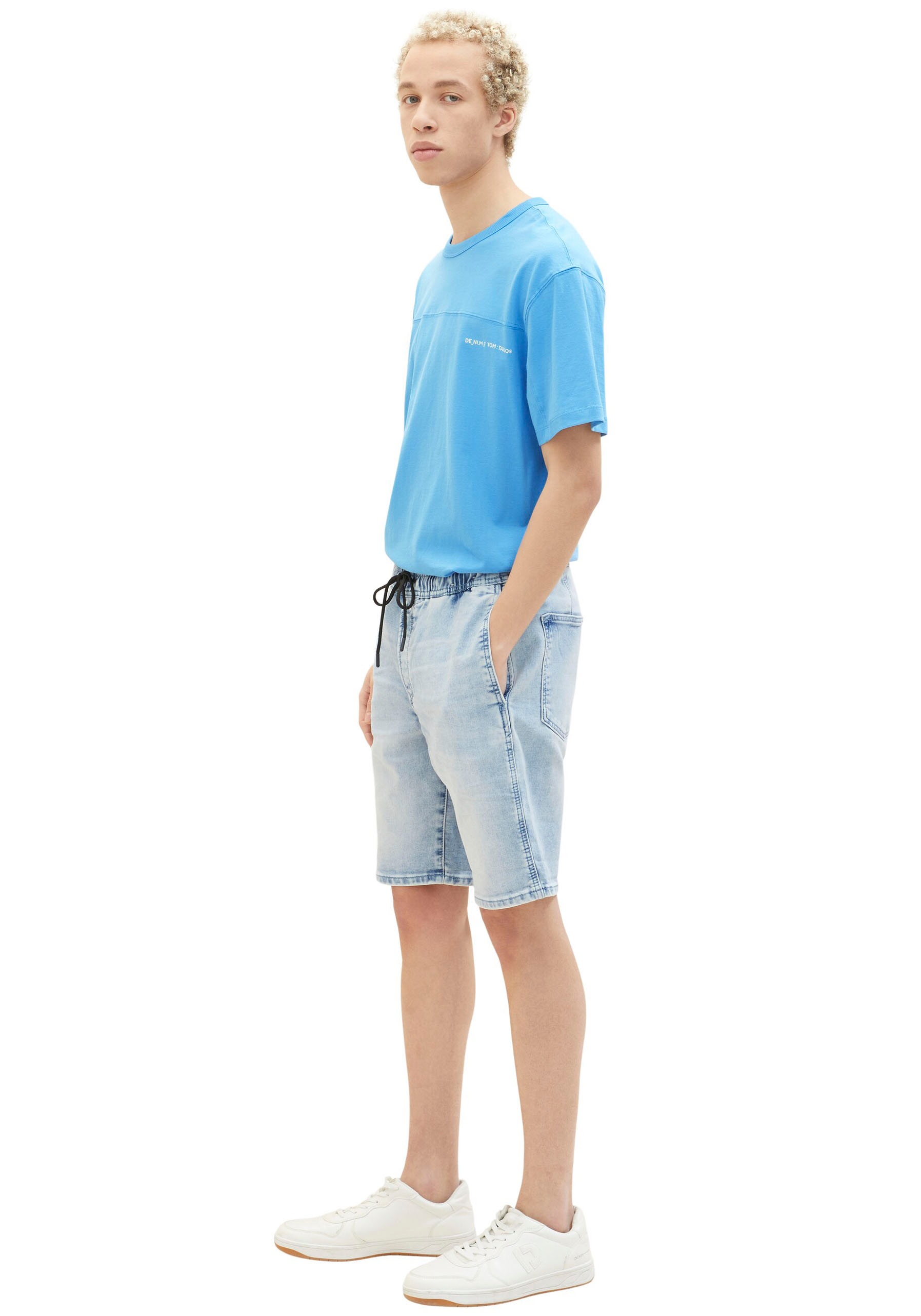 6. Bild von TOM TAILOR Denim Jeansshorts, mit elastischem Tunnelzugbund