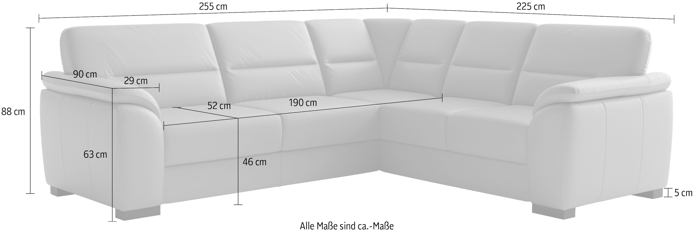 sit&more Ecksofa »Montego« wahlweise mit Bettfunktion und Schubkasten