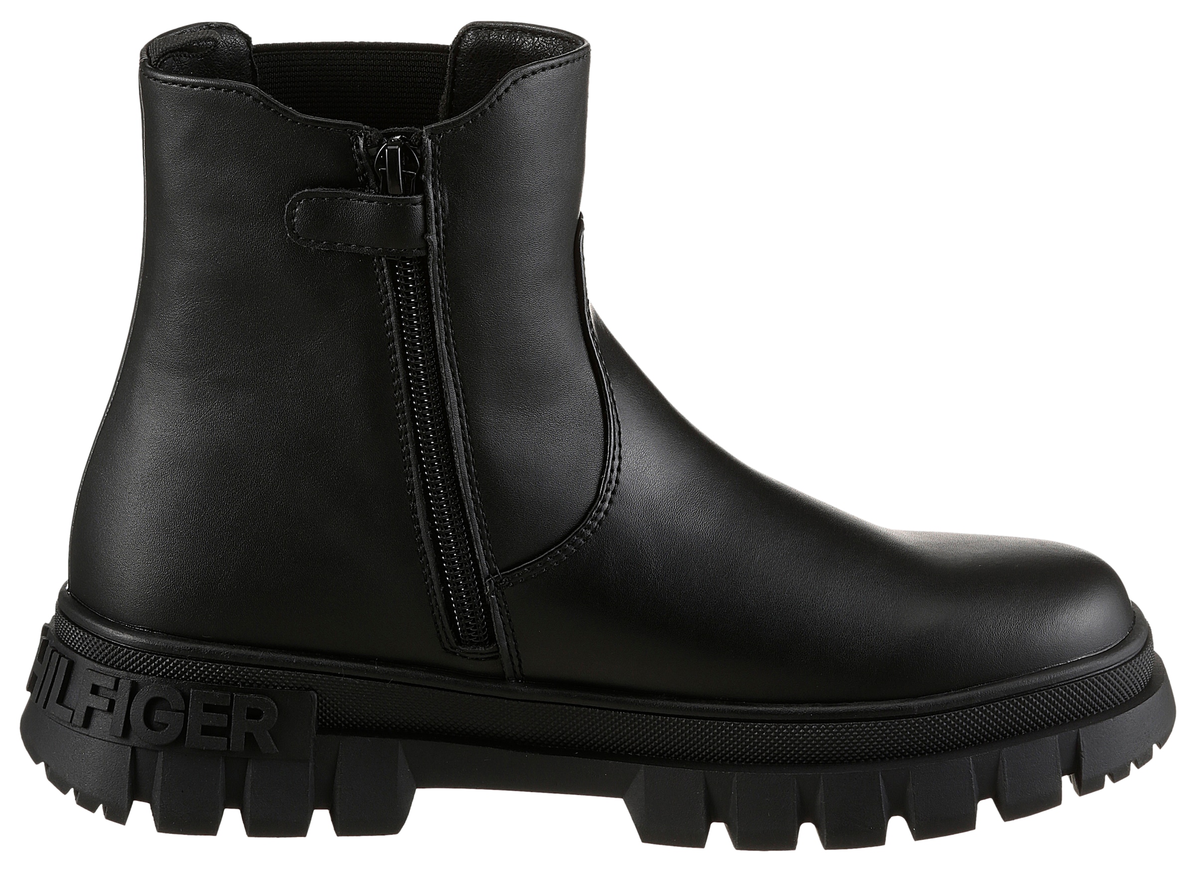 Tommy Hilfiger Chelseaboots, Chunky Boots mit Innenreißverschluss