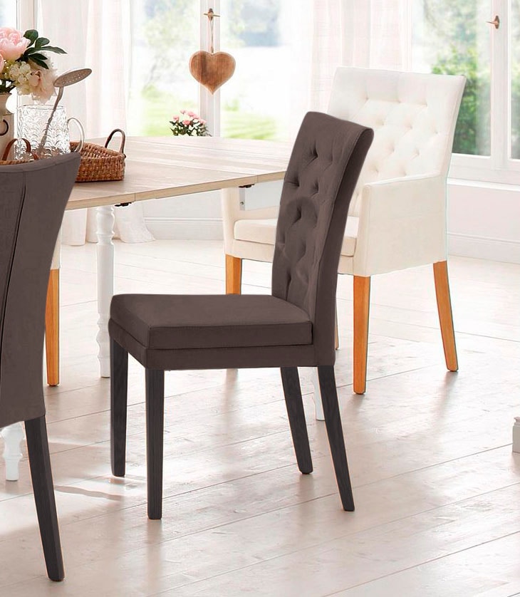 Home affaire 4-Fußstuhl »Colorado« (Set) 6 Stk. Luxus-Microfaser Beine aus günstig online kaufen