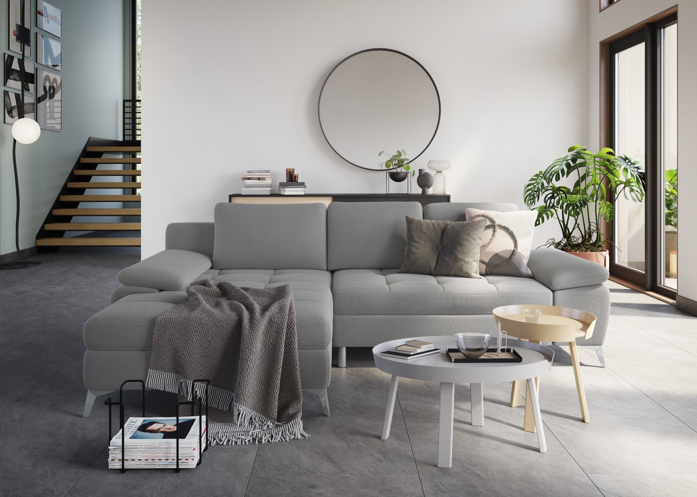 sit&more Ecksofa »Latigo L-Form«, mit Recamiere, wahlweise mit Bettfunktion und Bettkasten