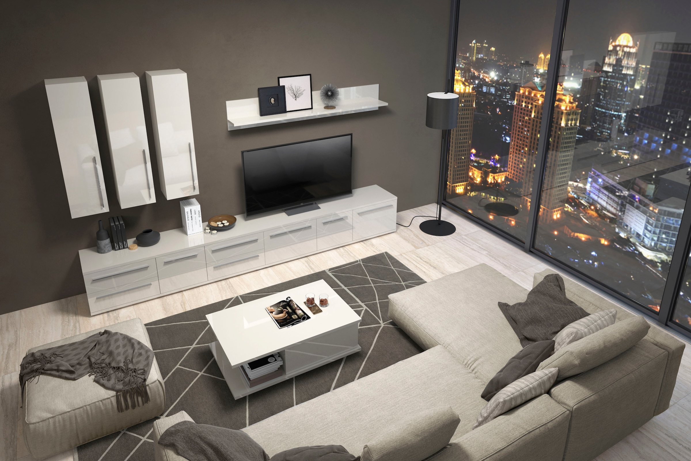 Places of Style Couchtisch »Piano«, UV lackiert, Wohnzimmer Tisch mit Schublade inkl. Soft-Close Funktion