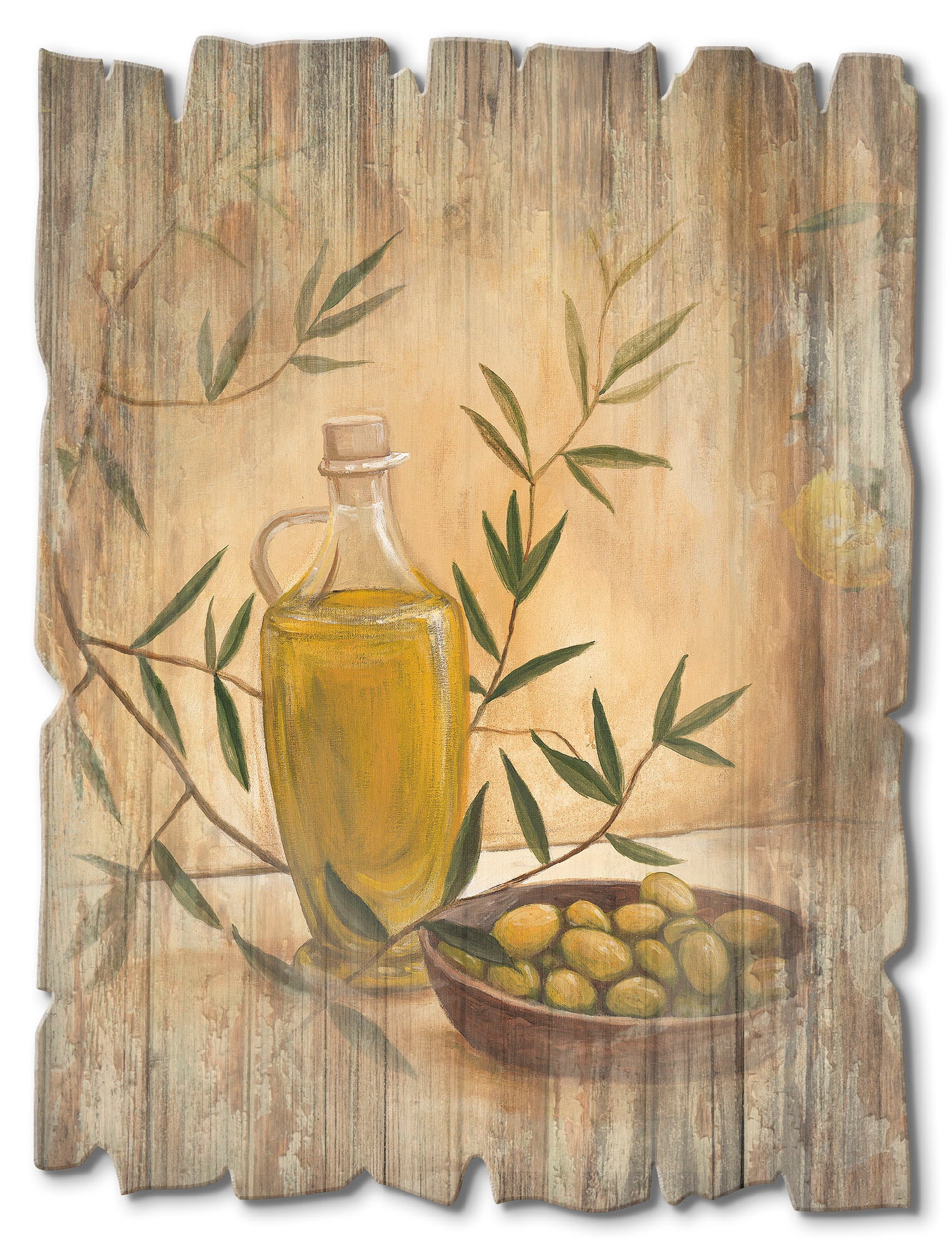 Artland Holzbild »Oliven und Zitronen«, Arrangements, (1 St.)