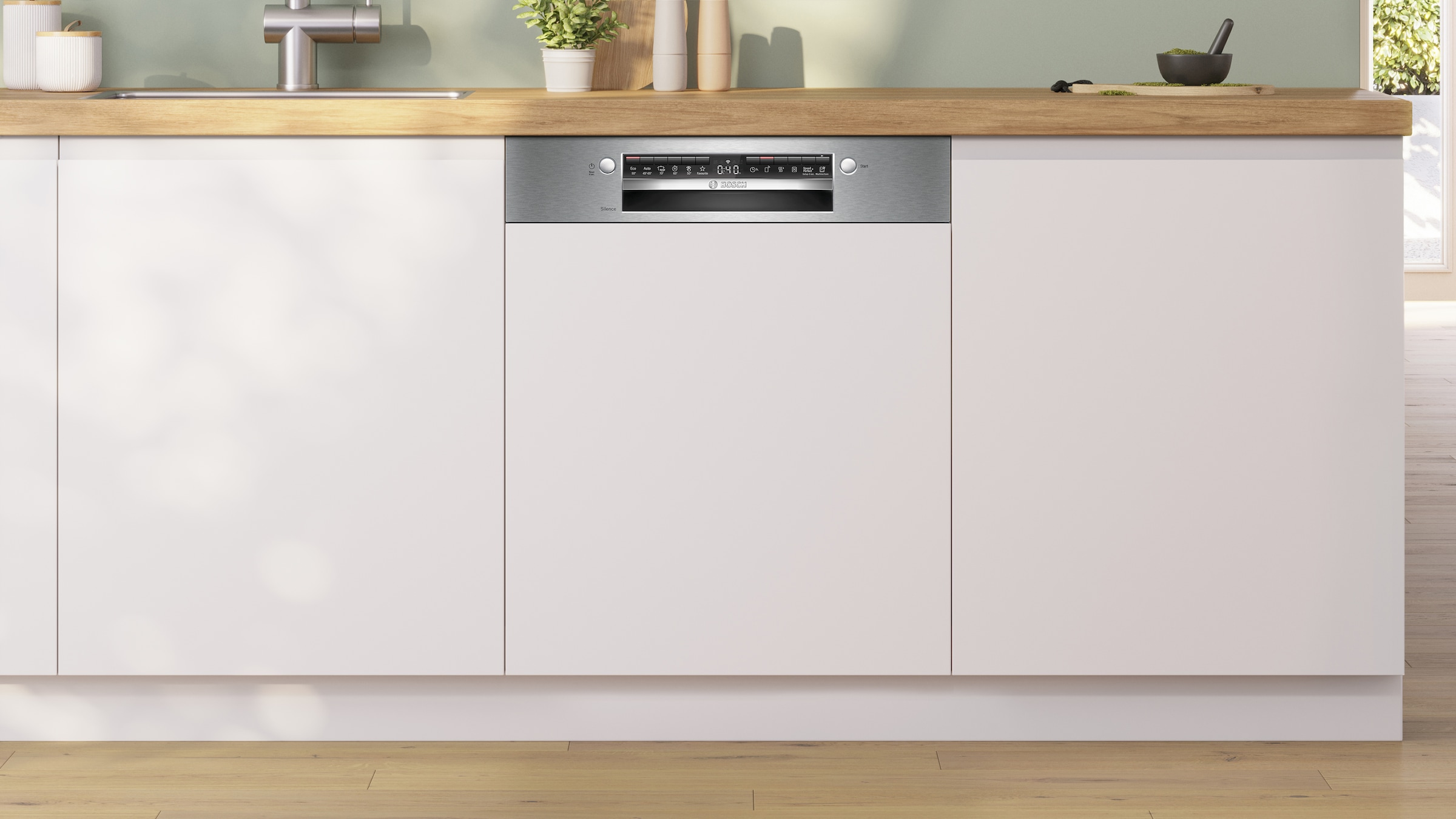BOSCH teilintegrierbarer Geschirrspüler Serie 4 »SMI4HTS14E« 13 tlg. Maßgedecke