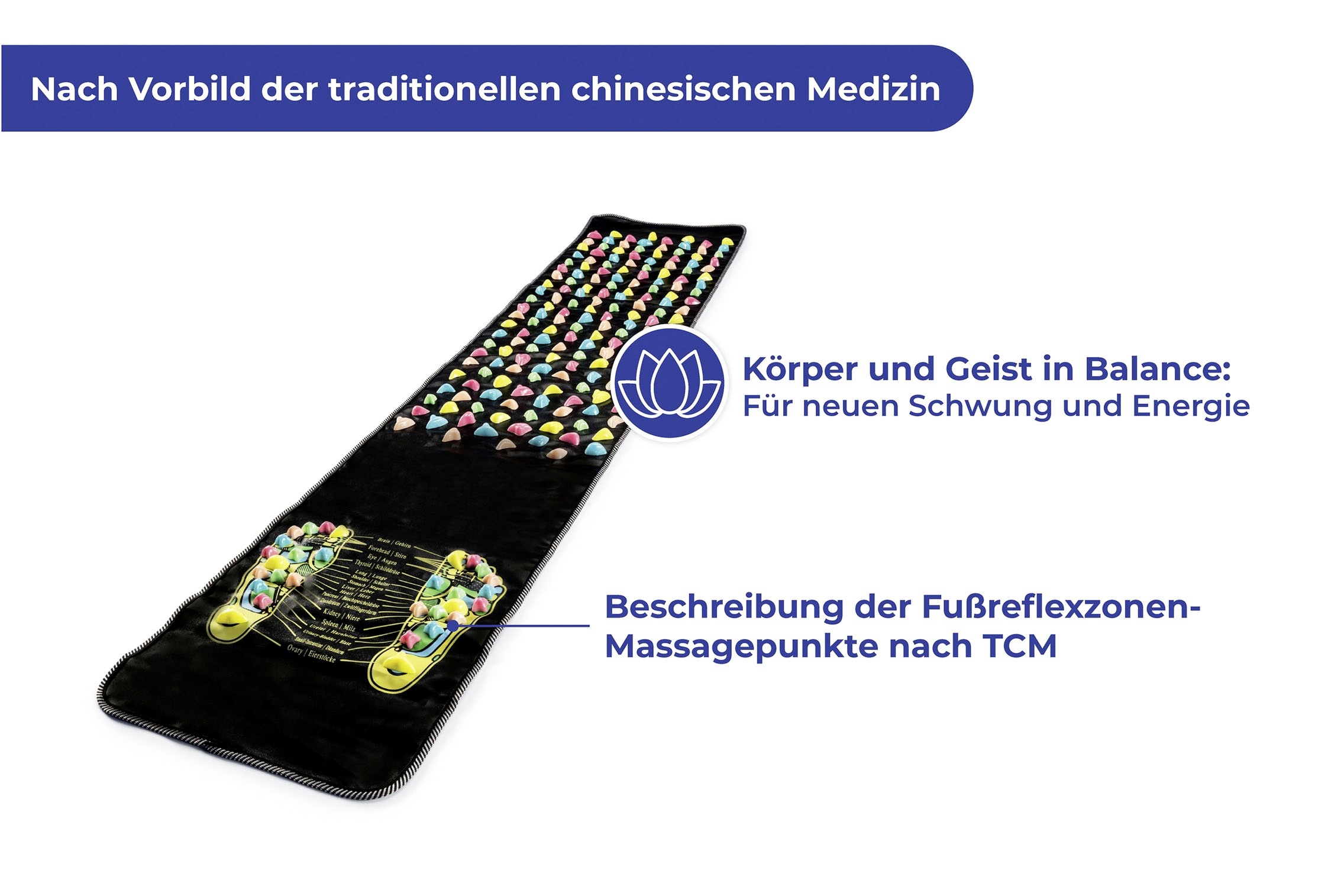 Maximex Fußreflexzonen-Massagematte »mit Socken«, (Set, 2 tlg.), Größe S