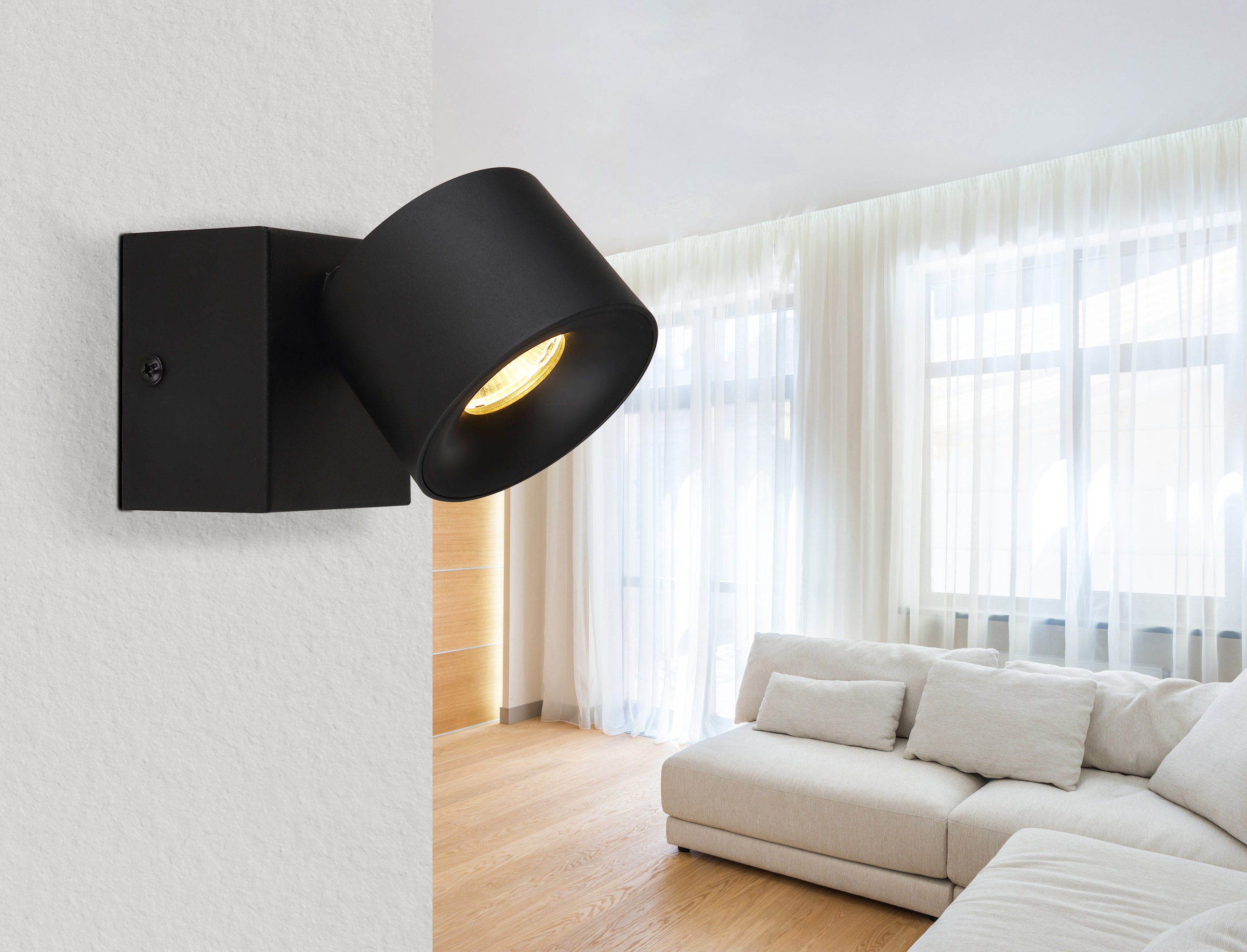 GLOBO LIGHTING LED Deckenstrahler »RAE«, 1 flammig, Leuchtmittel LED-Modul | LED fest integriert, warmweiße Lichtfarbe von 3000K BxH: 72x95mm