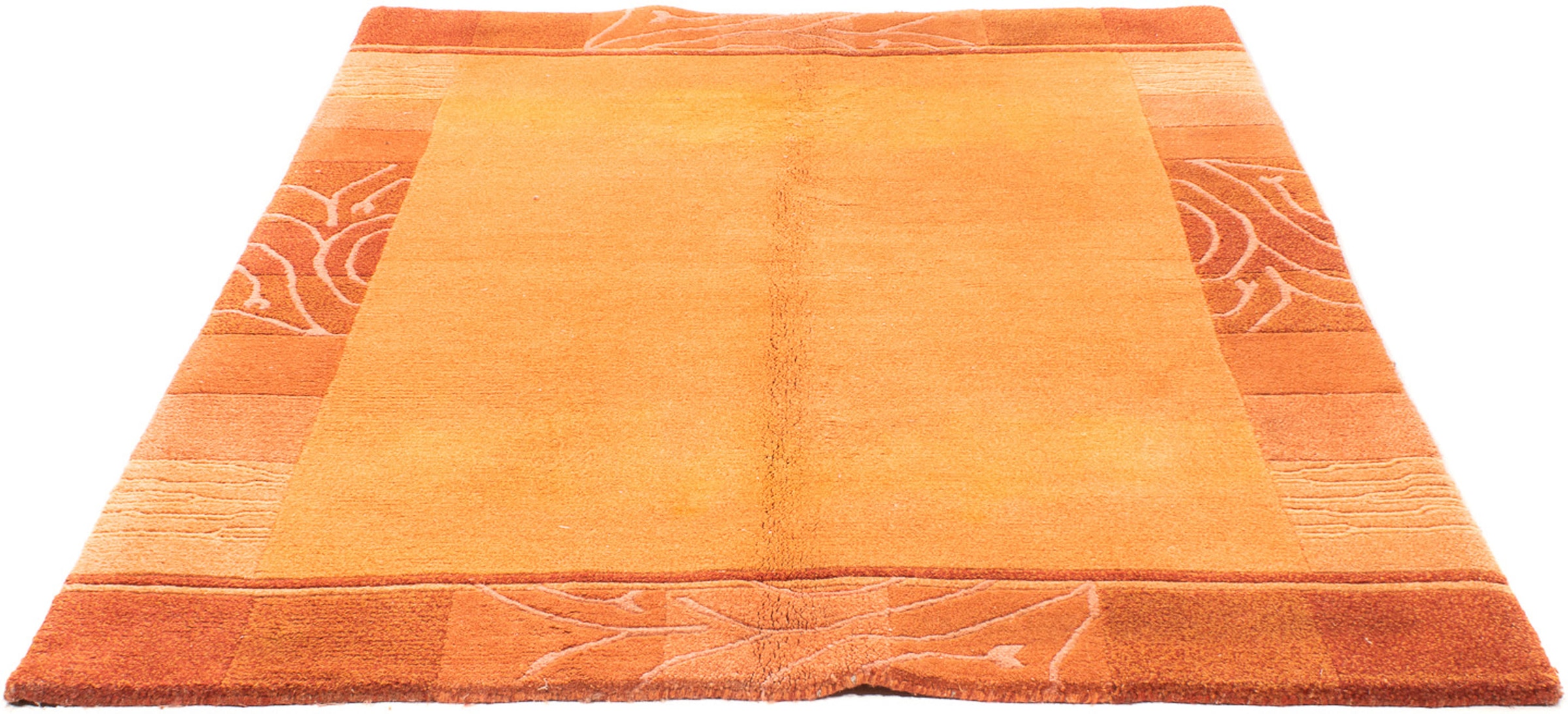 morgenland Wollteppich »Nepal - 200 x 140 cm - orange«, rechteckig, 18 mm H günstig online kaufen