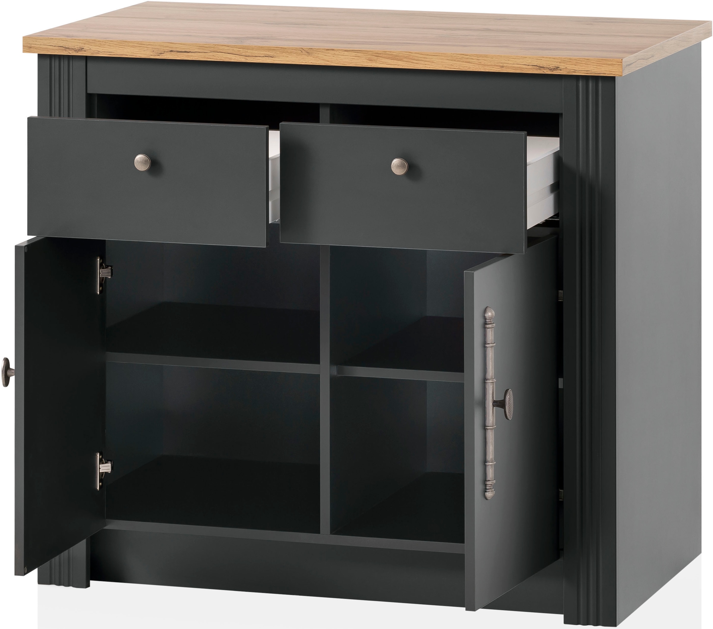 KOCHSTATION Unterschrank »Westminster«, im romantischen Landhausstil, Breite 100 cm