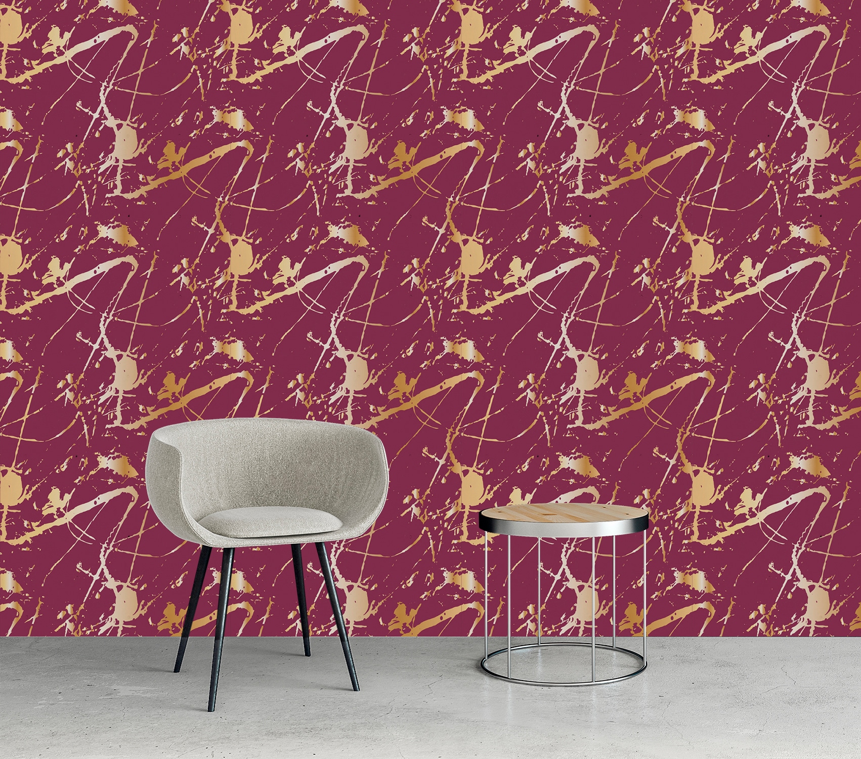queence Vinyltapete »Kristan«, gemustert-Farbverlauf-bedruckt-abstrakt, 90x250cm, selbstklebend, kinderleichte Anbringung, Sticker