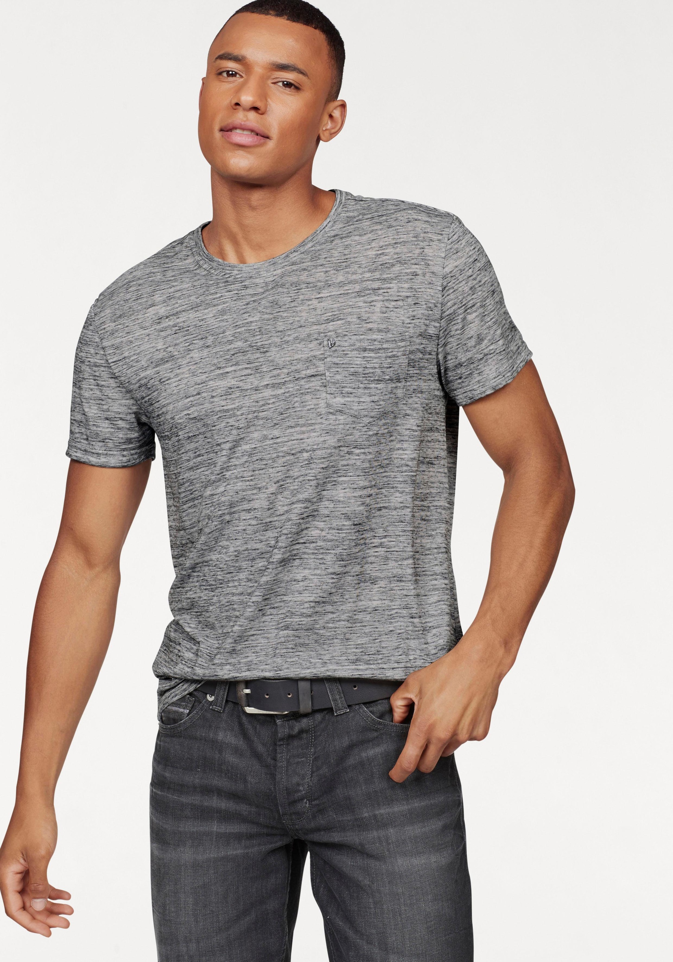 Bruno Banani T-Shirt, Kurzarm, Slim Fit, unifarben, Rundhalsausschnitt