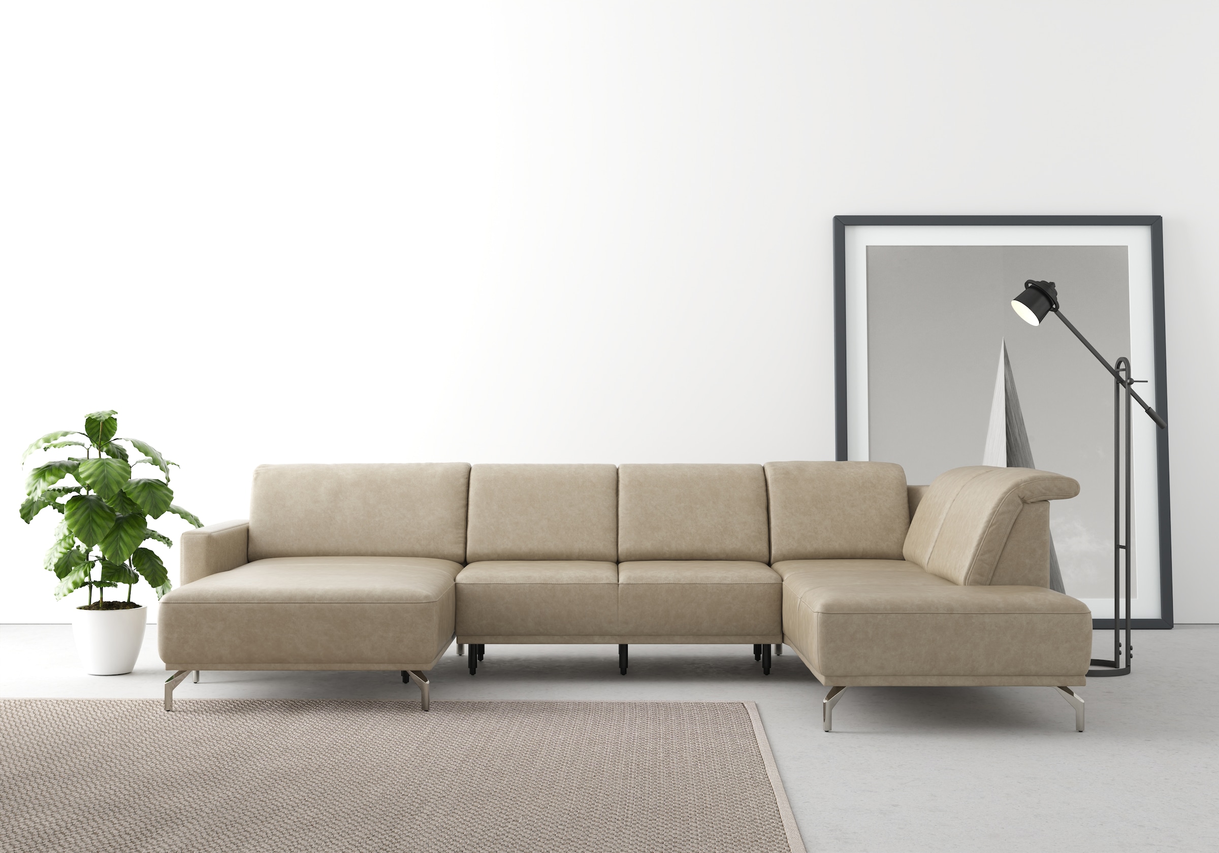 sit&more Wohnlandschaft »Bailando U-Form« wahlweise mit Kopfteilverstellung günstig online kaufen