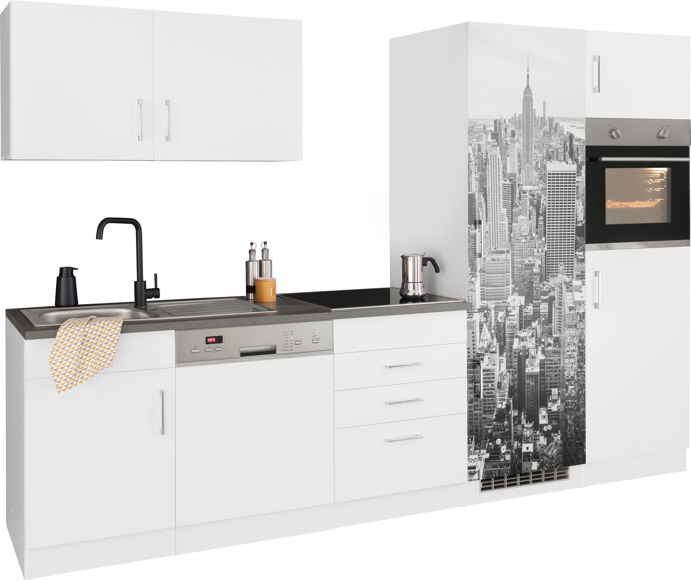 KOCHSTATION Küchenzeile »KS-Paris«, ohne E-Geräte, Breite 290 cm günstig online kaufen