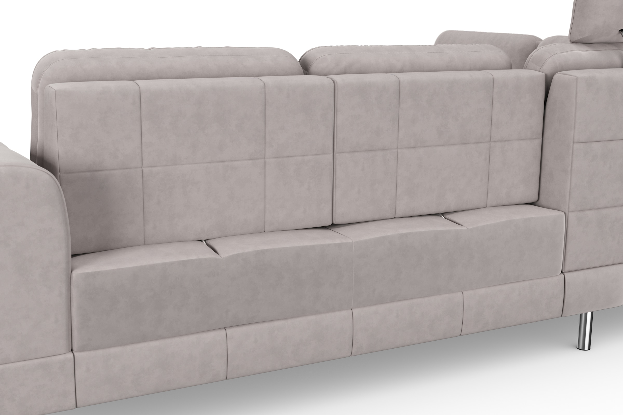 sit&more Ecksofa »Bendigo L-Form«, inklusive Sitztiefenverstellung, Bodenfreiheit 12 cm, in 2 Fußfarben