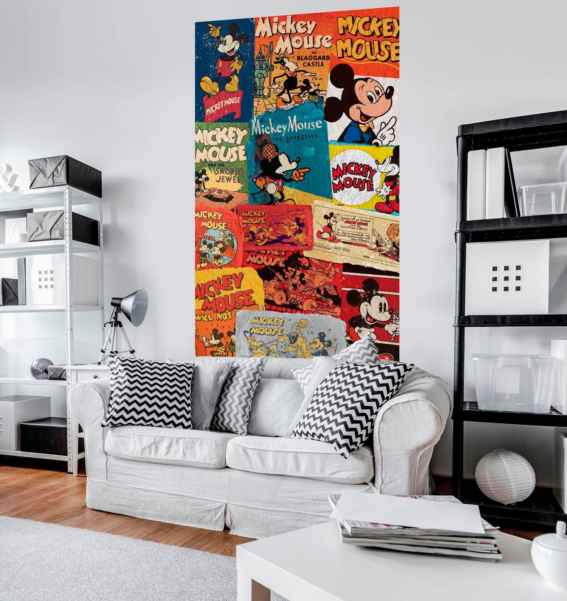 Komar Vliestapete »Digitaldruck Vlies - Mickey - Billboard - Größe 120 x 200 cm«, bedruckt, Kinderzimmer