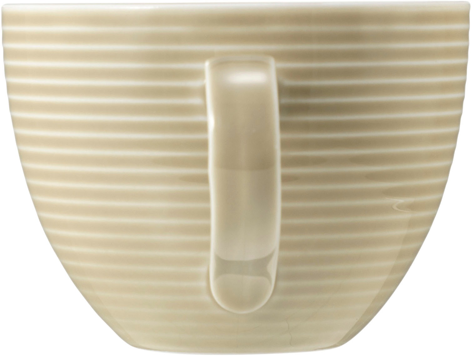 Seltmann Weiden Kaffeeservice »Geschirr-Set, Service Beat«, (Set, 18 tlg.), Teller, Tassen, Untertassen, Rillendekor, 18 Teile, für 6 Personen